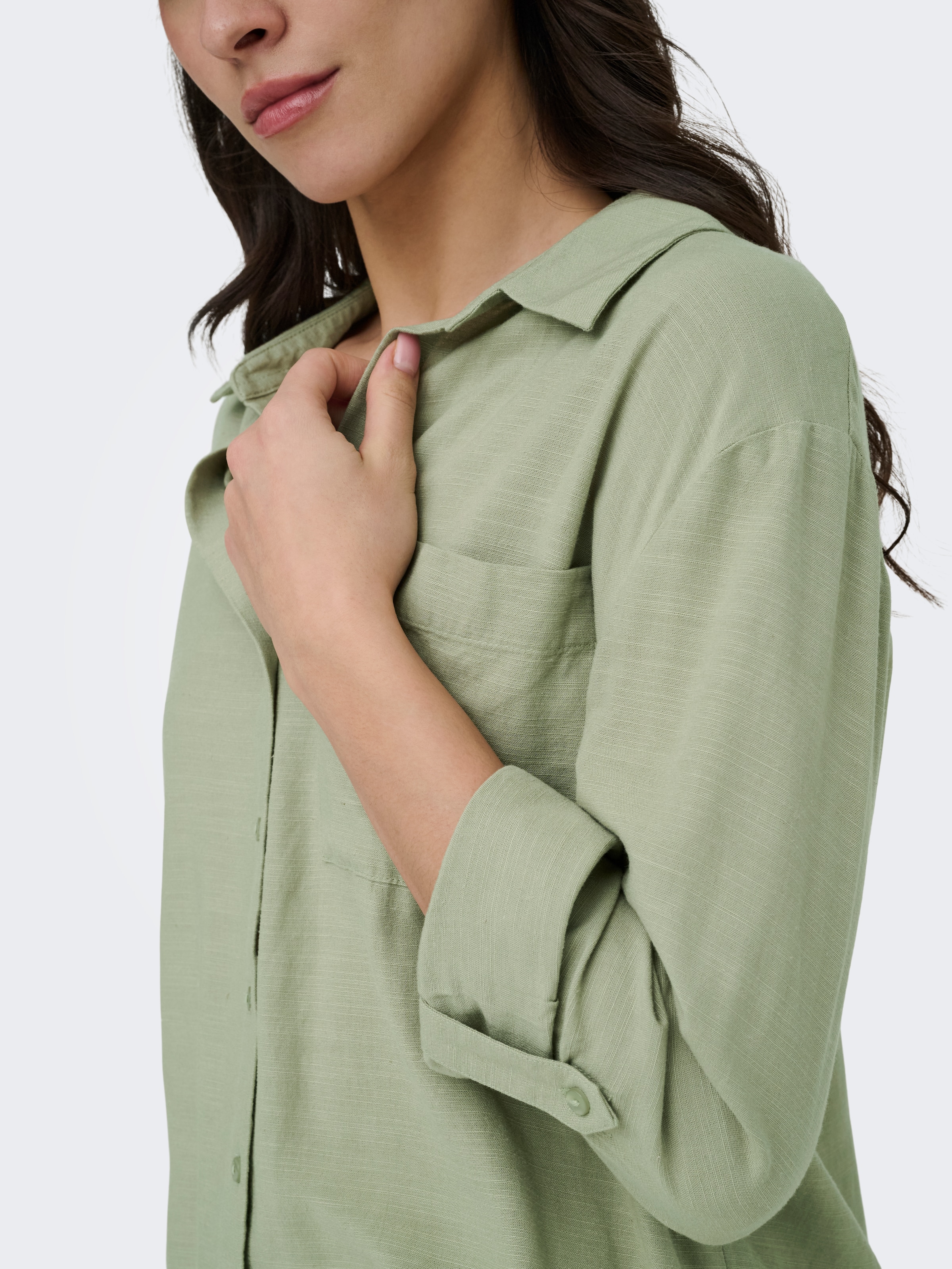 JDY Hemdbluse »JDYCAYA LINEN LOOSE L/S SHIRT WVN DIA« mit Leinen