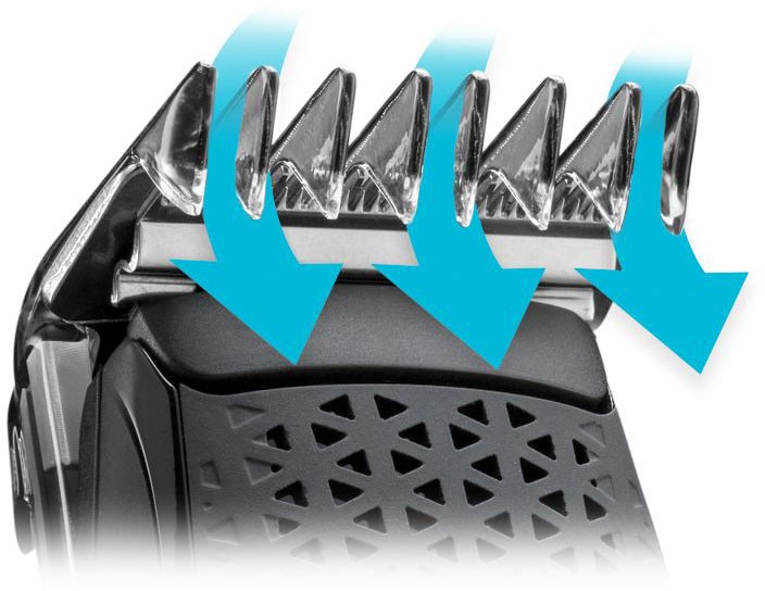 Remington Haarschneider »Power-X Series HC6000«, 4 Aufsätze, Längeneinstellrad und Micro Fade Haar-und Bartkamm, kpl. Abwaschbar