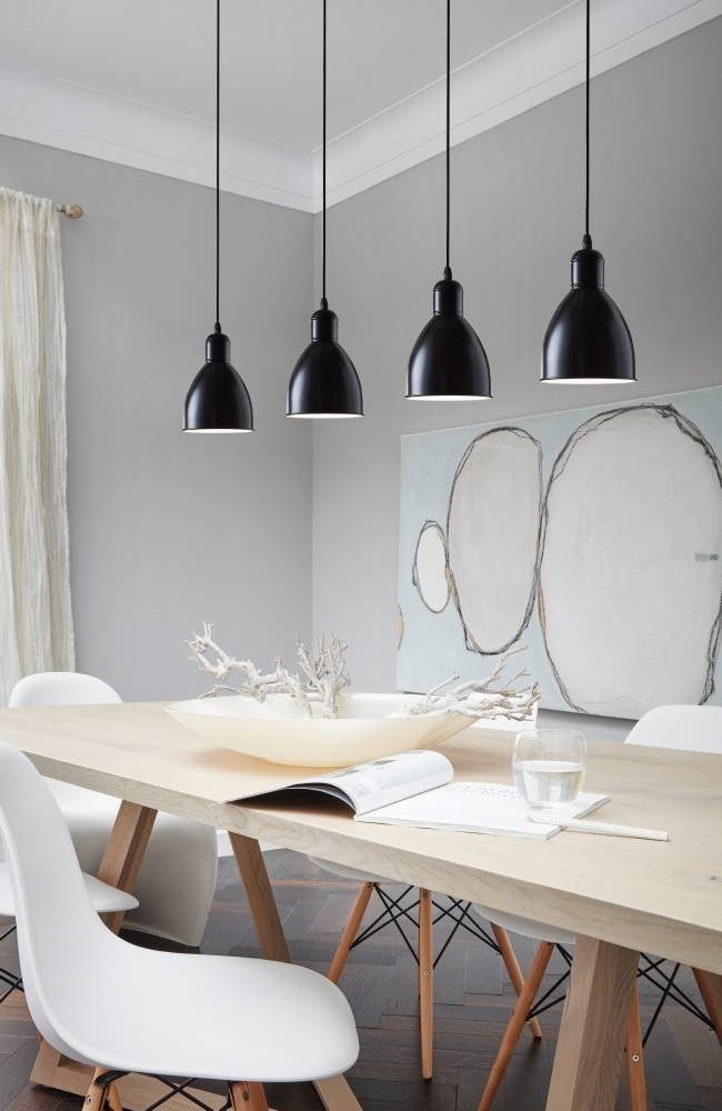 EGLO Pendelleuchte »PRIDDY Hängeleuchte, Pendellampe, Stahl, schwarz, E27, Industrial« E27 Wohnzimmerlampe, Esszimmerlampe, 4 flammig, Vintage, 110x97,5x15,5cm