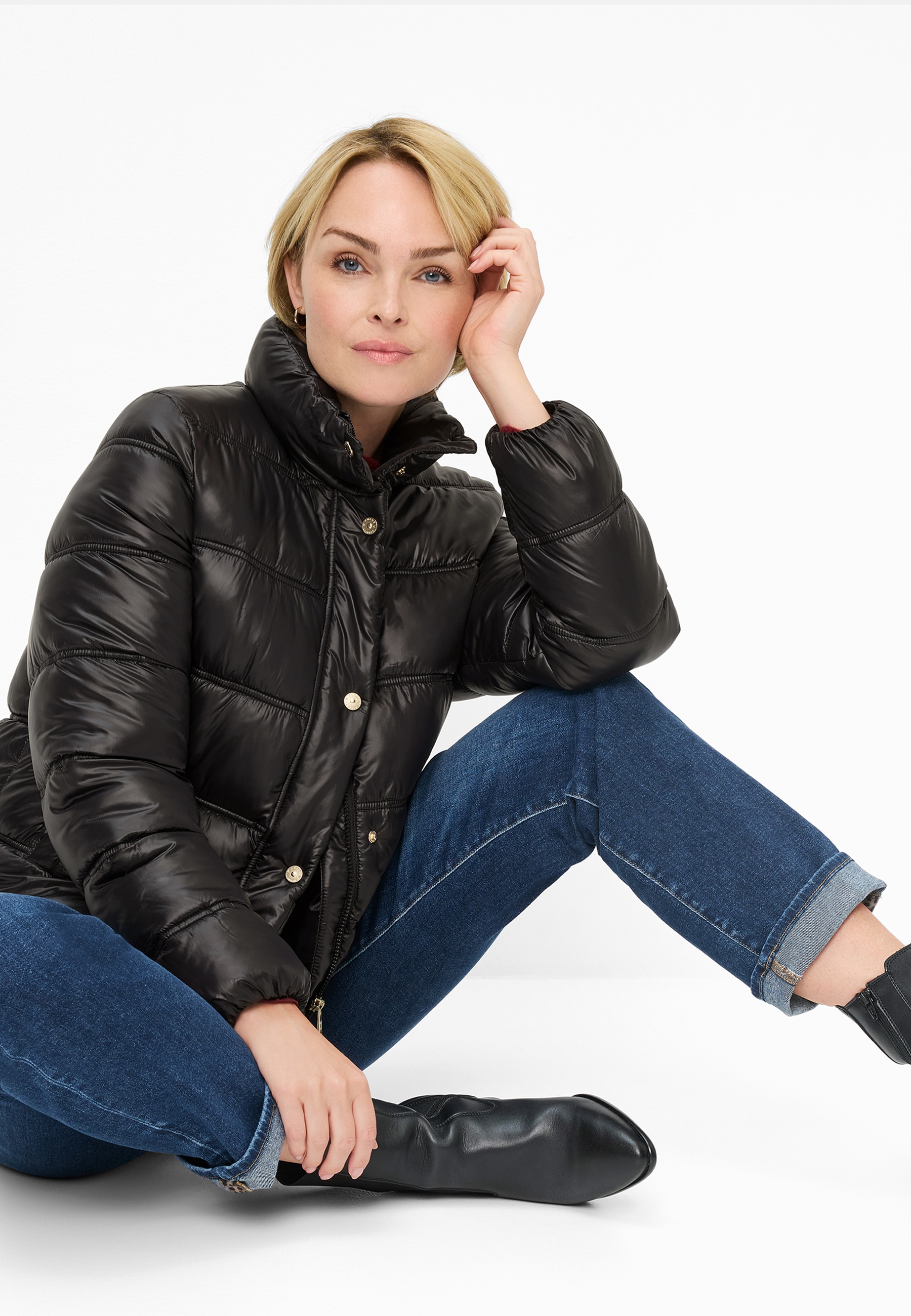 Fuchs Schmitt Steppjacke »Steppjacke«, ohne Kapuze, Mit Rundhalsausschnitt