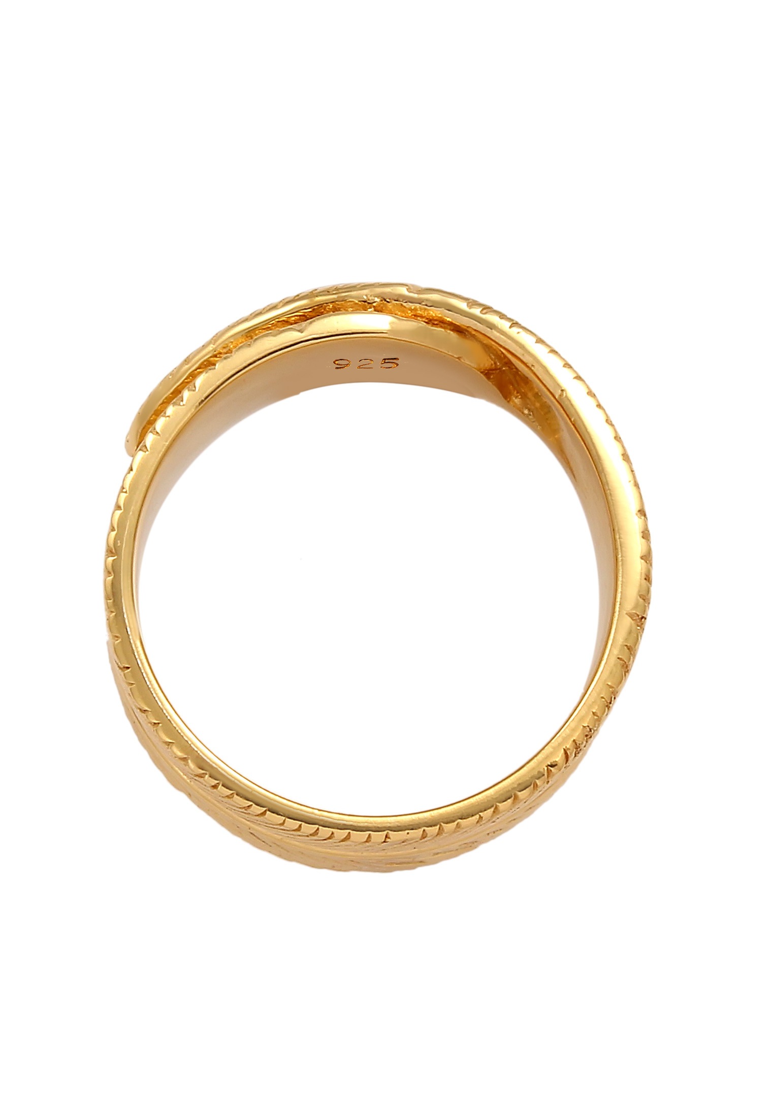 Kuzzoi Silberring »Ring Herren Feder Vintage Trend Massiv 925 Silber«