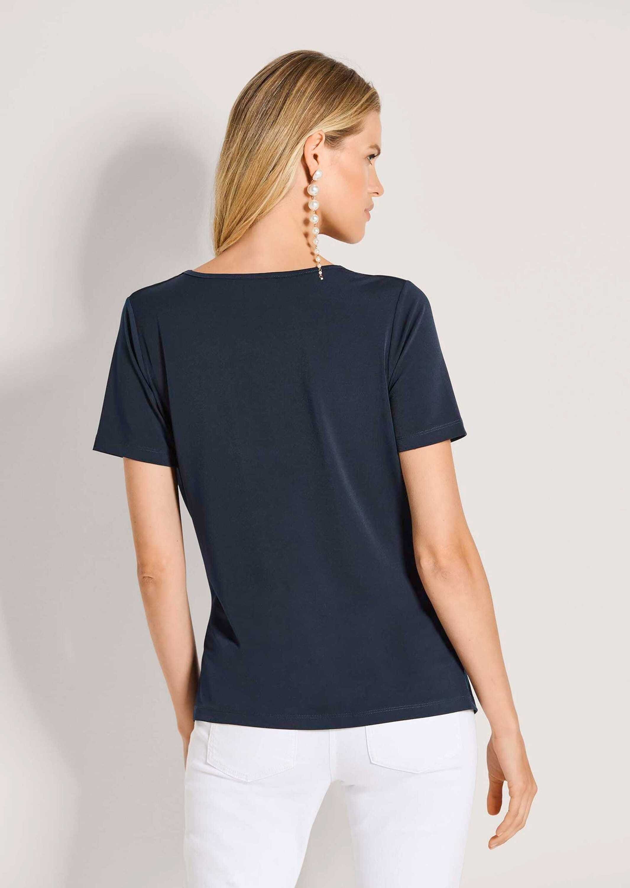 MADELEINE 3/4-Arm-Shirt »Shirt Elegantes Wickelshirt Kurzarm mit Elasthan« Wickeleffekt