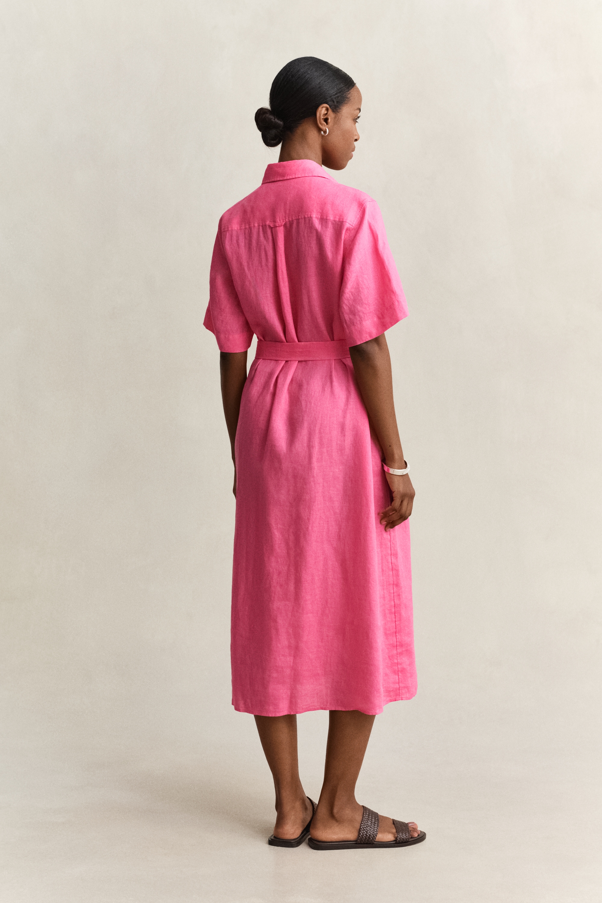 Gant Hemdblusenkleid »LINEN« Ohne Tasche Regular fit mit Bindegürtel