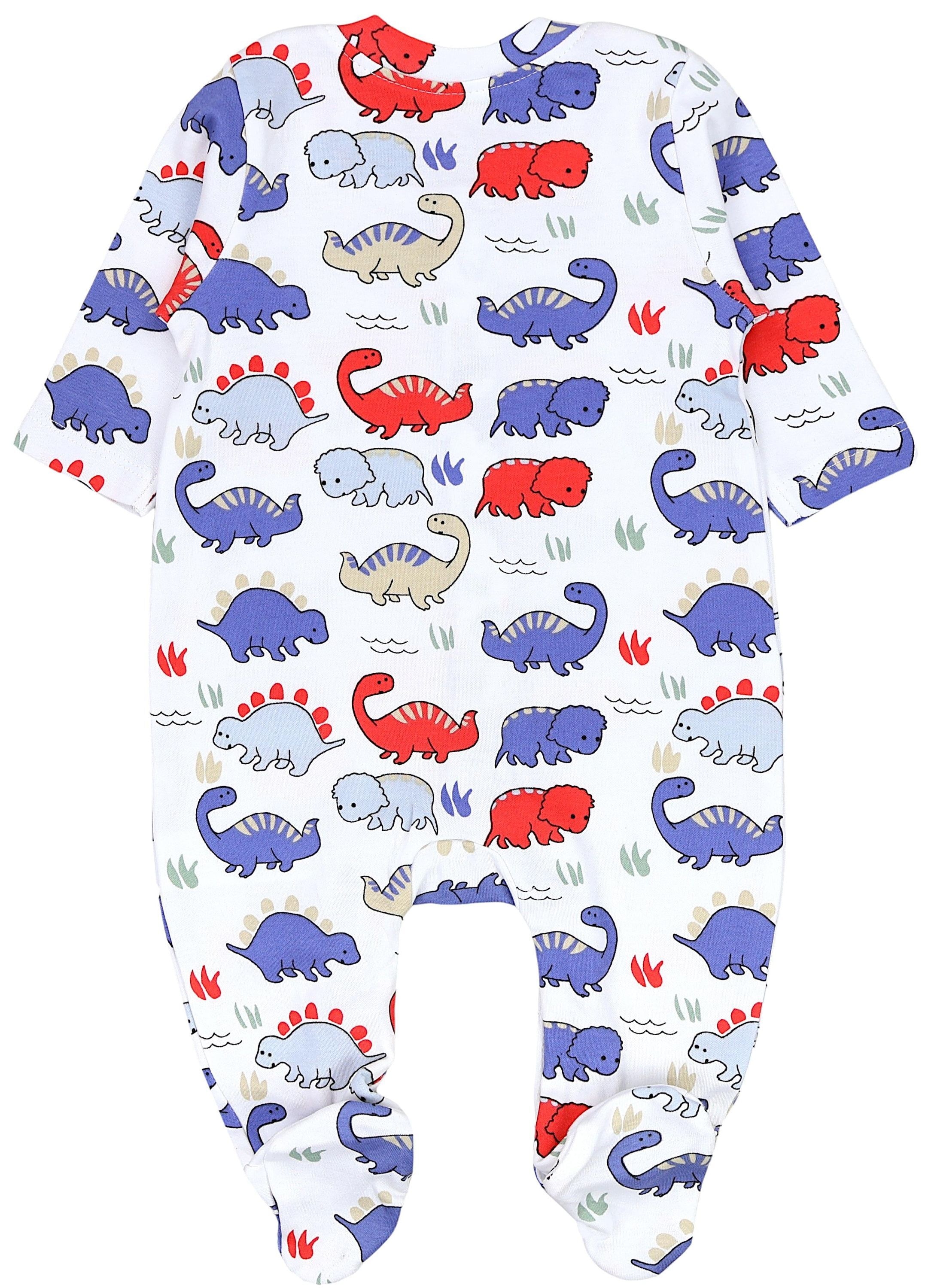 TupTam Strampler »Schlafstrampler Baby Jungen Schlafstrampler mit Fuß 3er Pack«