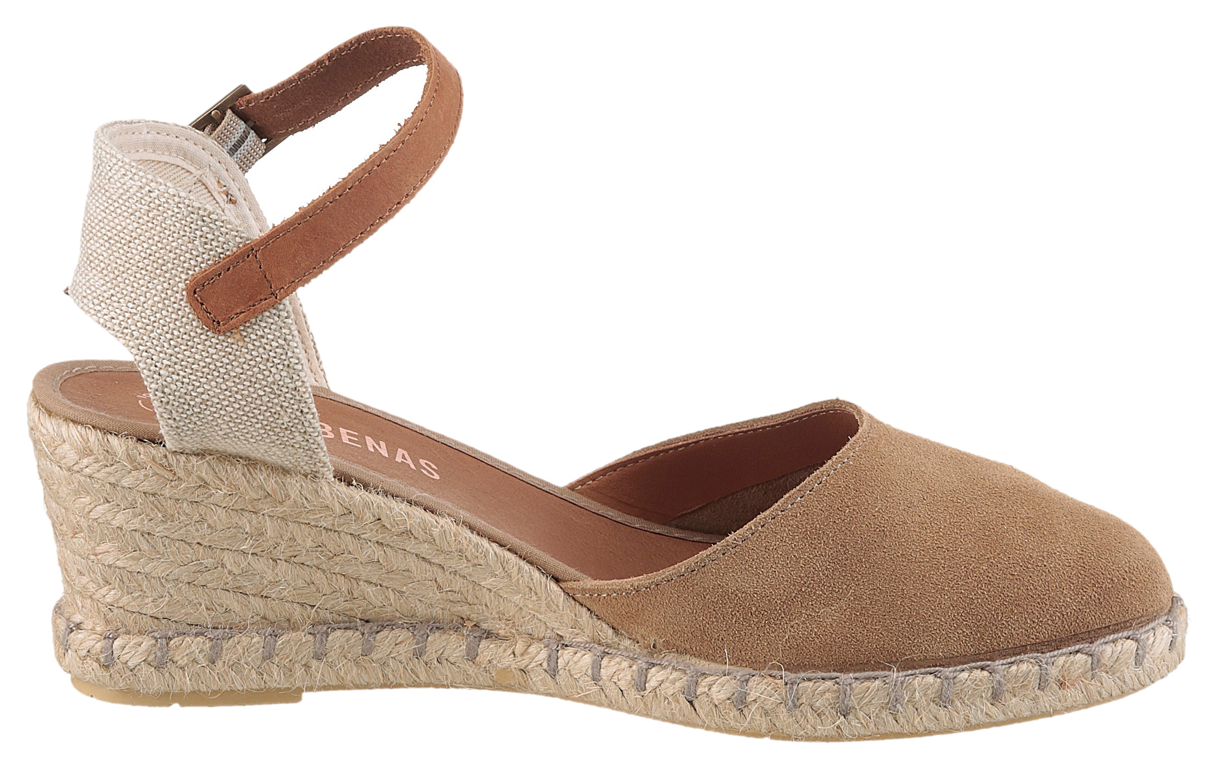VERBENAS Sandalette »MALENA SERRAJE«, Sommerschuh, Riemchensandale, Urlaubschuh mit Keilabsatz