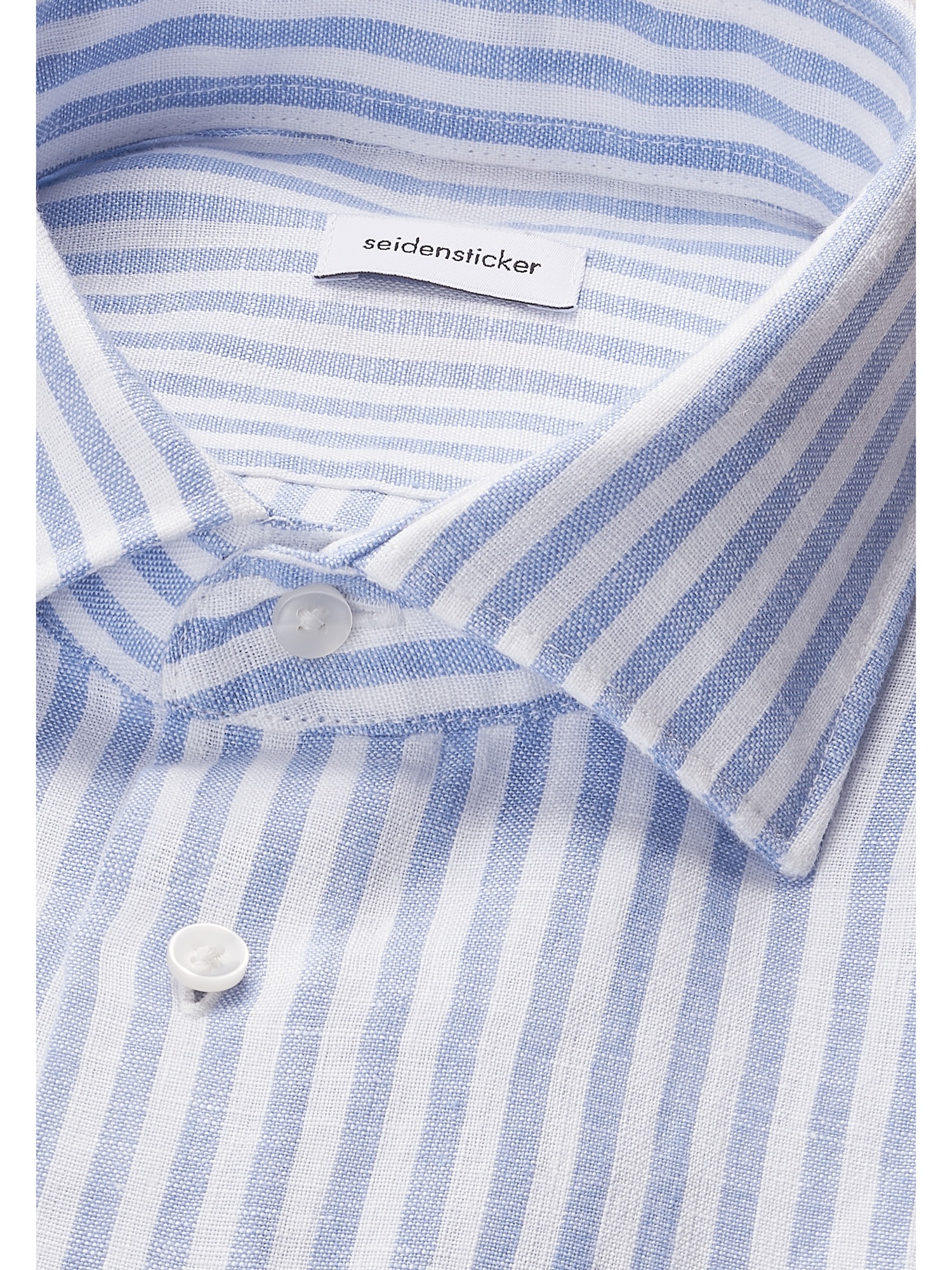 seidensticker Leinenhemd »Schwarze Rose« Slim 1/1 Kentkragen Gestreift