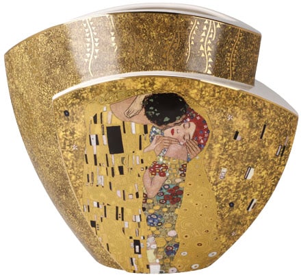 Tischvase »Gustav Klimt - Der Kuss / Adele Bloch Bauer«, (1 St.), Vase aus Porzellan,...