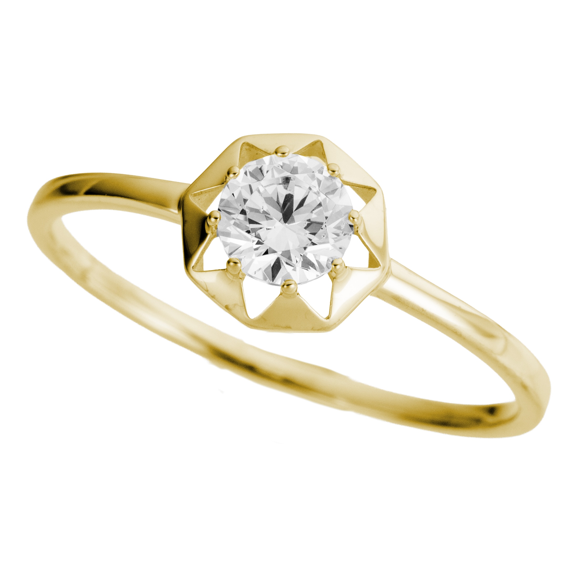 Firetti Fingerring »Schmuck Geschenk Gold 333 Damenring Goldring Blume« mit Zirkonia (synth.)