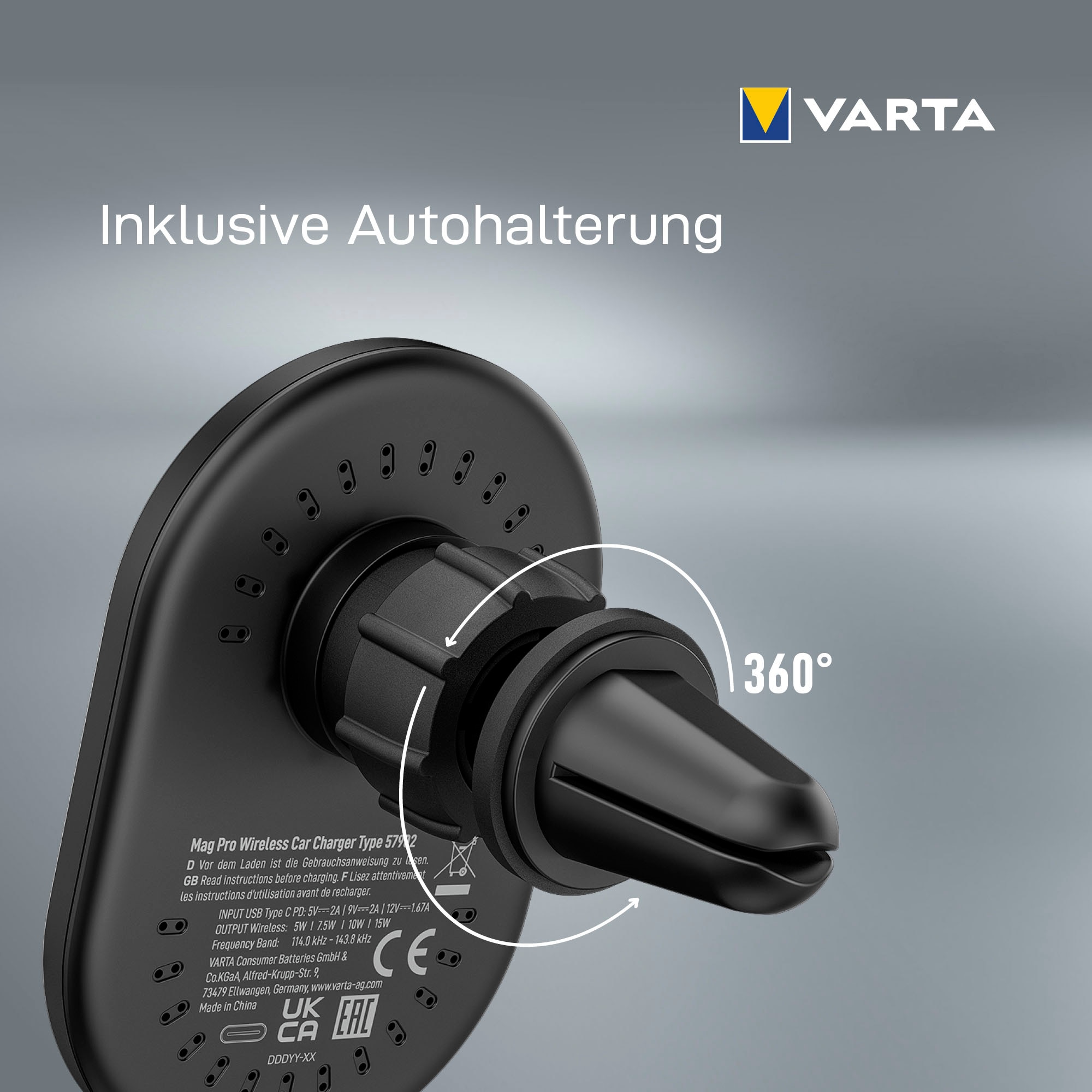 VARTA Autobatterie-Ladegerät »Mag Pro Wireless Car«