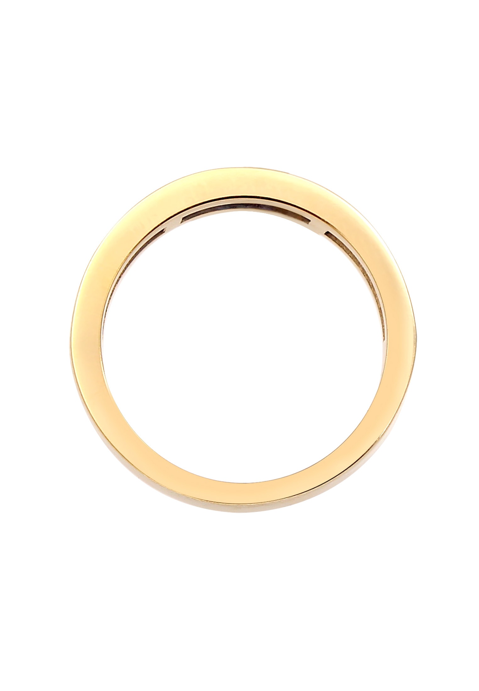 Elli Premium Silberring »Ring Memoire Saphir Rechteck 925 Silber vergoldet«
