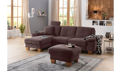 Home affaire Ecksofa »Laverna«, wahlweise mit Bettfunktion in 4 Bezugsqualitäten, Recamierenabschluß kaufen Home affaire Ecksofa »Laverna«, wahlweise mit Bettfunktion in 4 Bezugsqualitäten, Recamierenabschluß kaufen