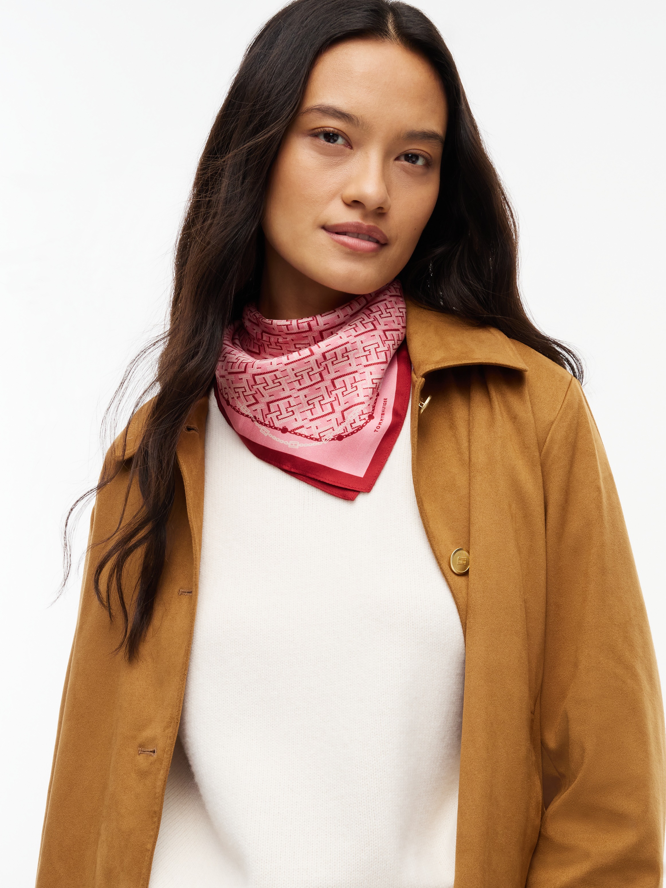 Tommy Hilfiger Seidenschal »TMONOGRAM SILK SQUARE« Regular fit mit Monogramprint