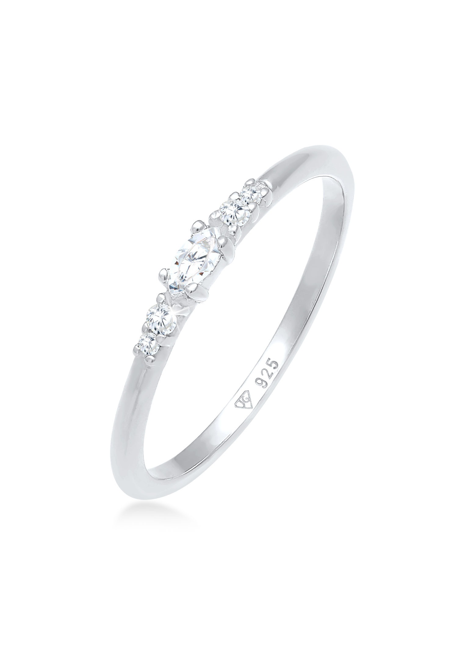 Elli Verlobungsring »Zirkonia Marquise Elegant Verlobung 925 Silber«