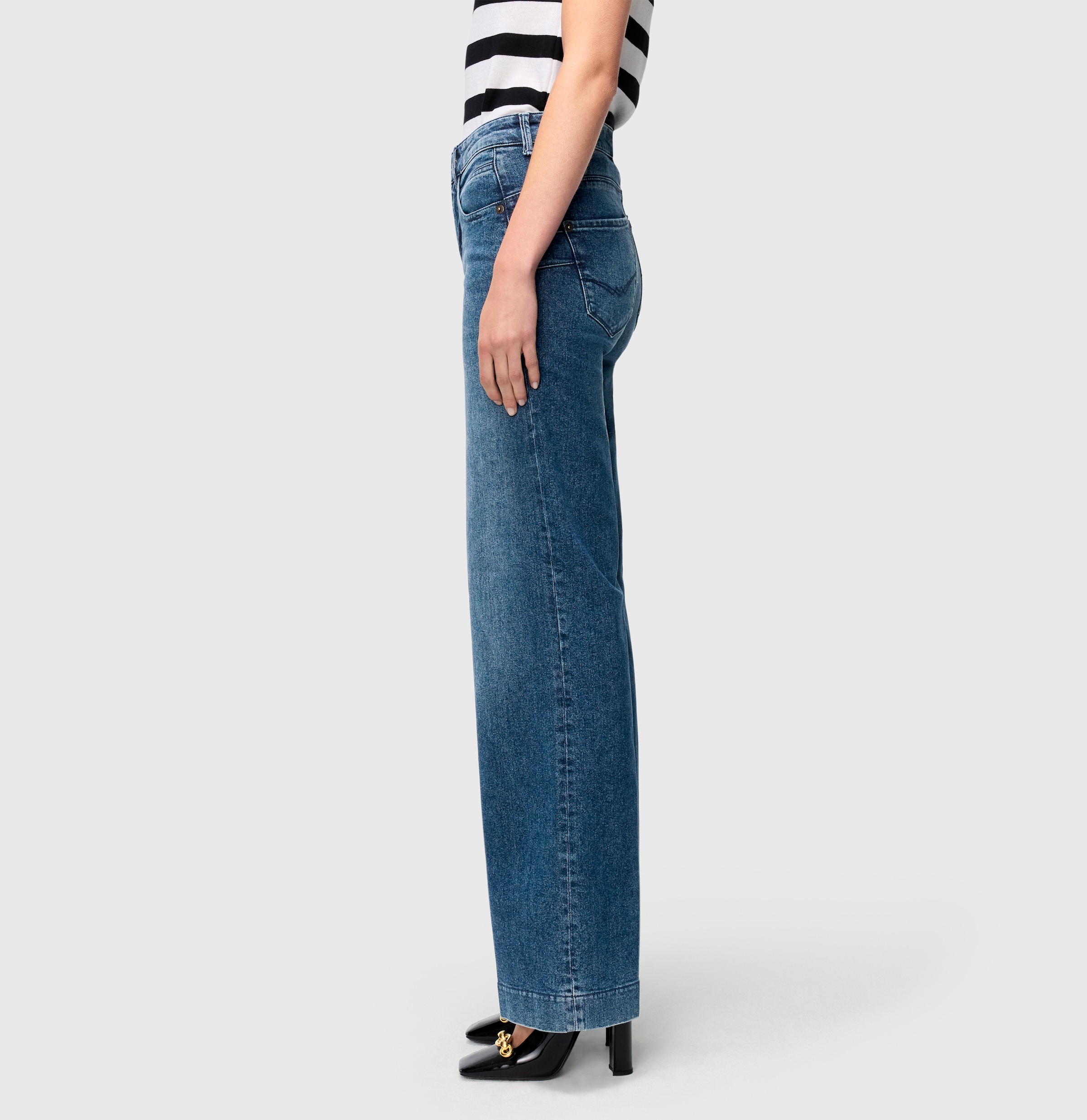 MAC Jerseyhose »Shirt-Hose Palazzo Cropped«
