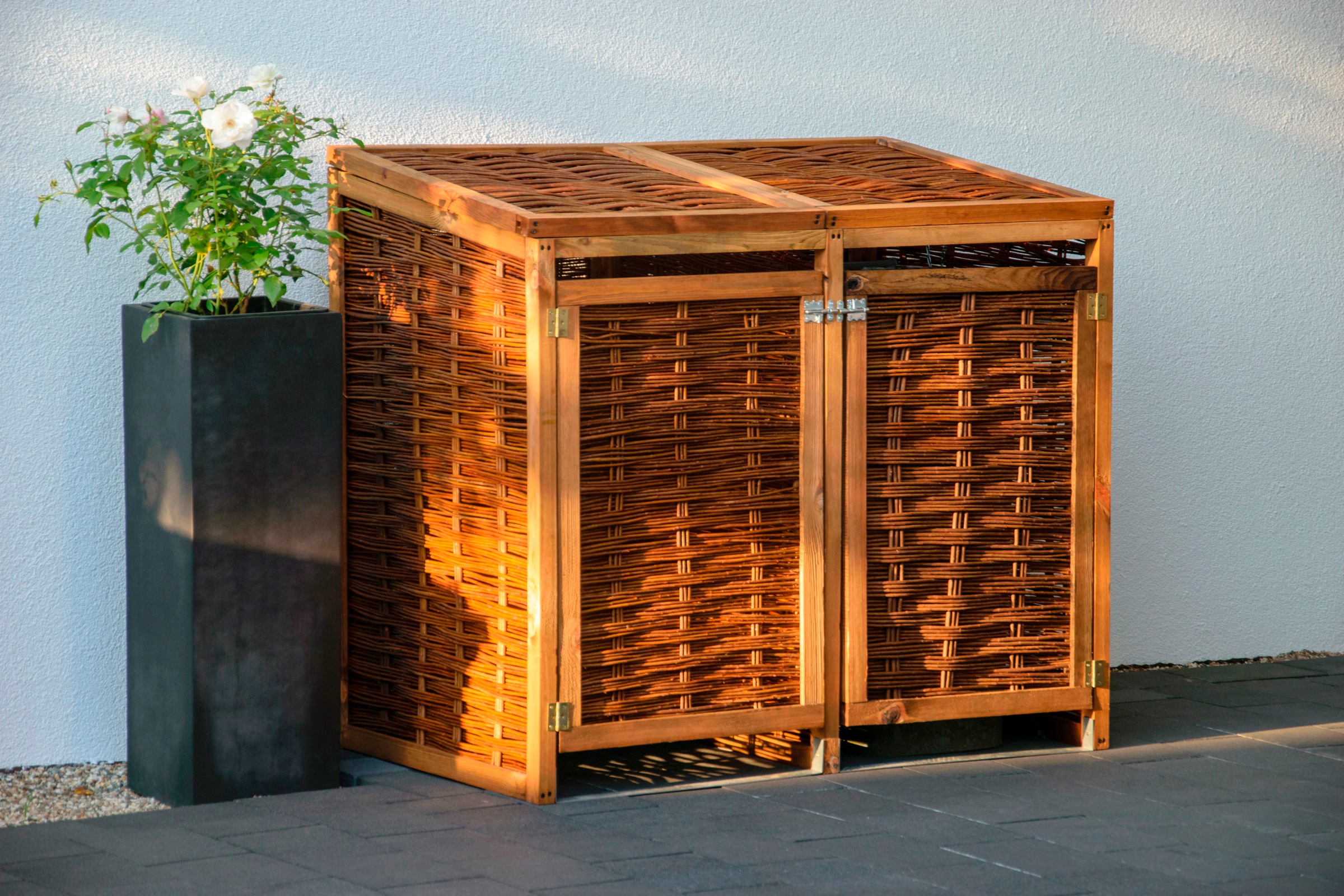 dobar Mülltonnenbox, 2x120l, BxTxH: 125x80x115 cm