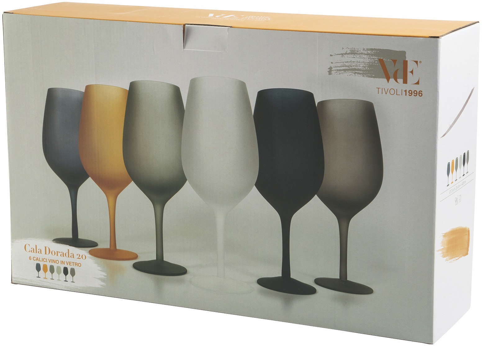 Villa d'Este Weinglas »Cala Dorada Neues«, (Set, 6 tlg.), Gläser-Set, 6-teilig, Inhalt 550 ml