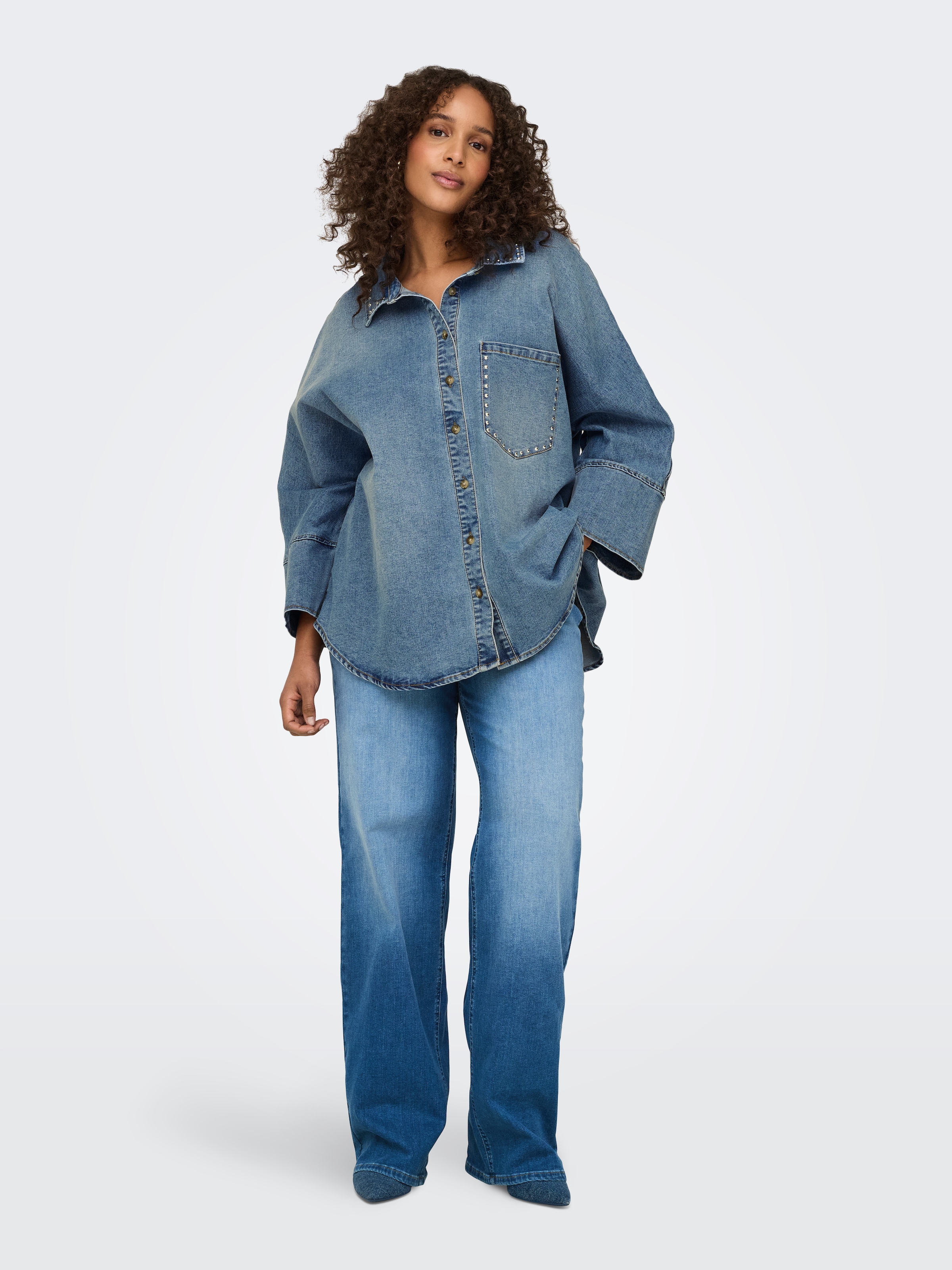 ONLY CARMAKOMA High-waist-Jeans »CARWILLY HW WIDE DNM REA12187 NOOS«