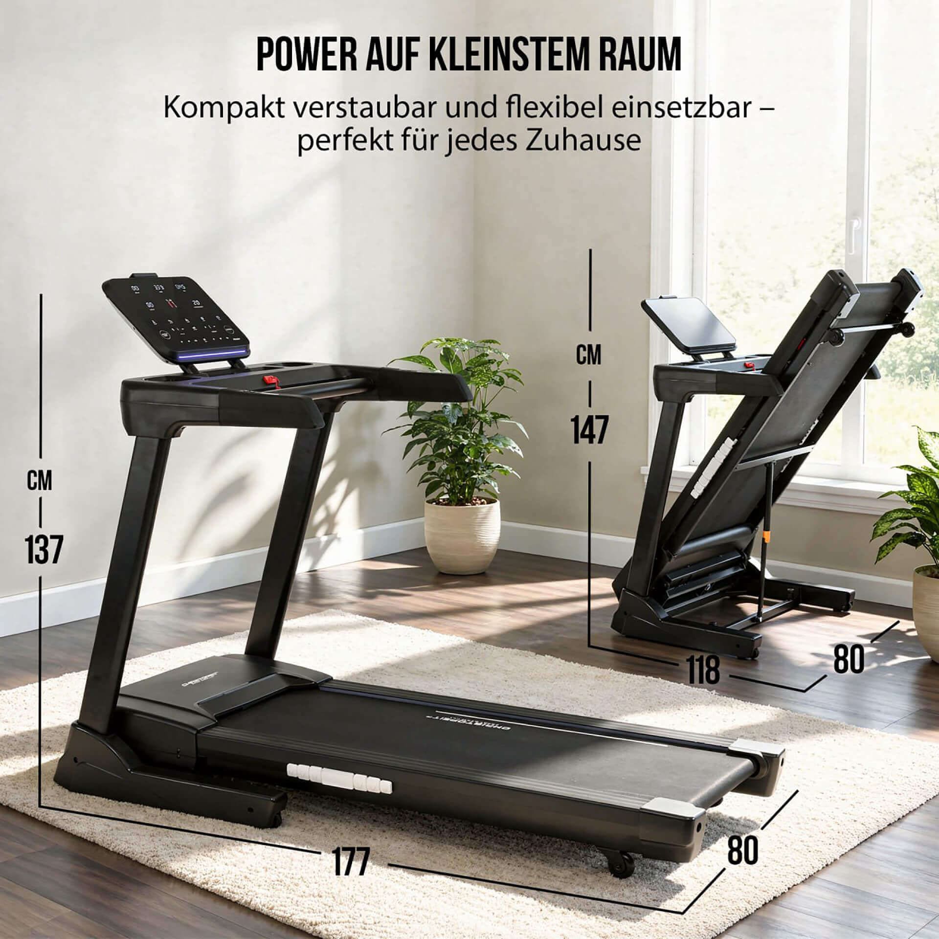 Christopeit Sport® Laufband »Laufband TM 4500 S« bis max. 20 km/h, 130 kg max. Benutzergewicht