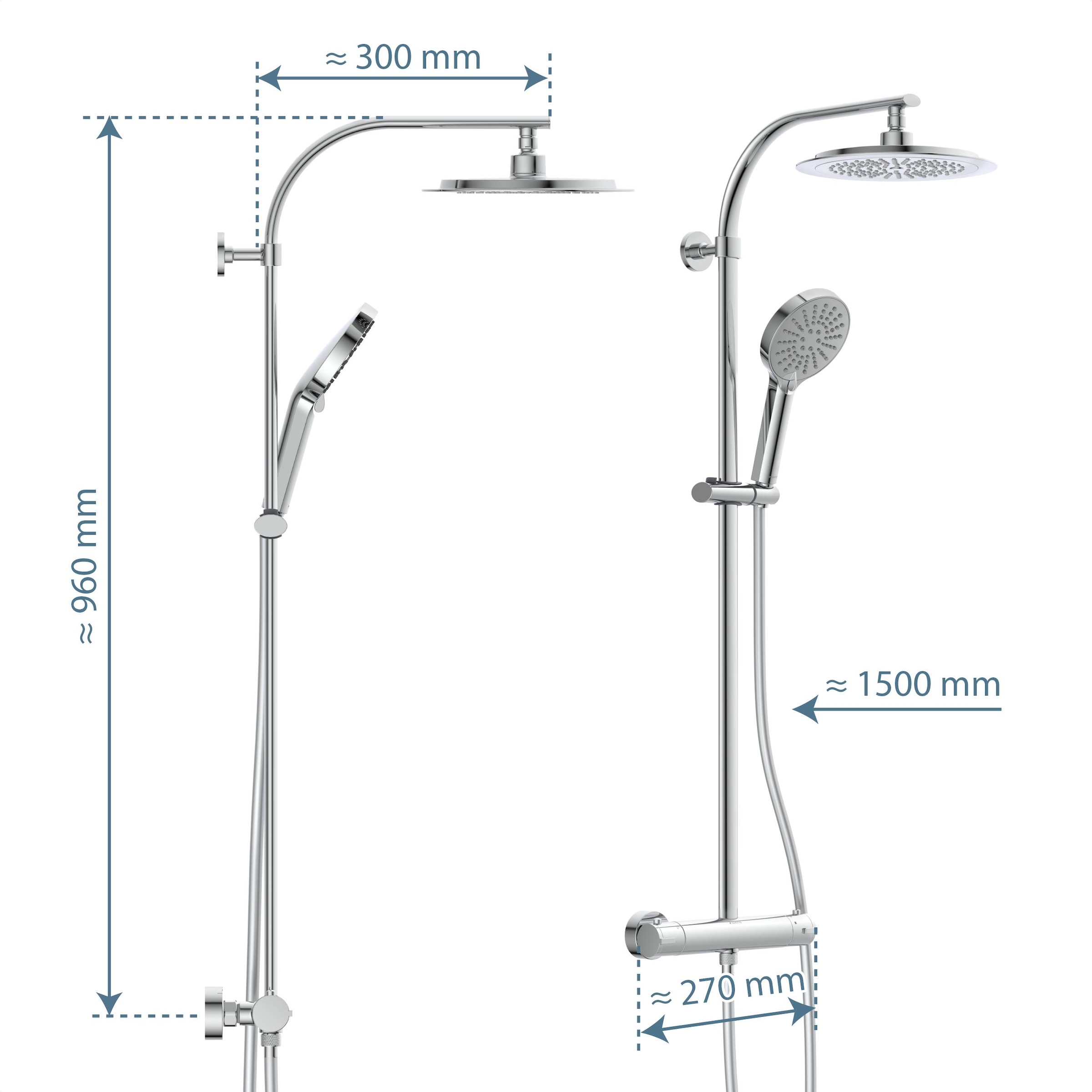 Schütte Duschsäule »MADURA FRESH« inkl. Wasserspardichtung, Sicherheitssperre, Antikalk, höhenverstellb.