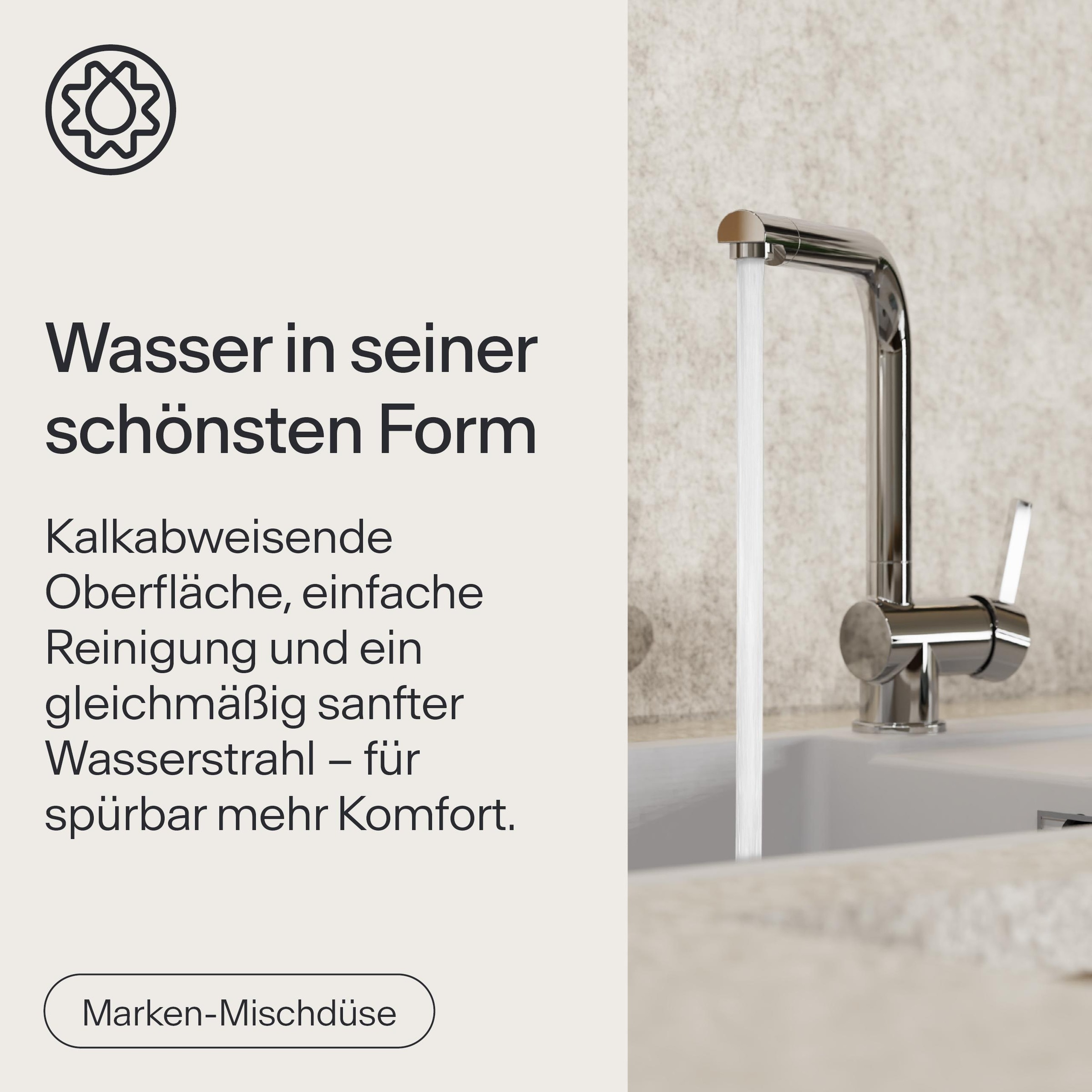 WASSERWERK Spültischarmatur »WK 4, Wasserhahn, Küche, Einhebelmischer«