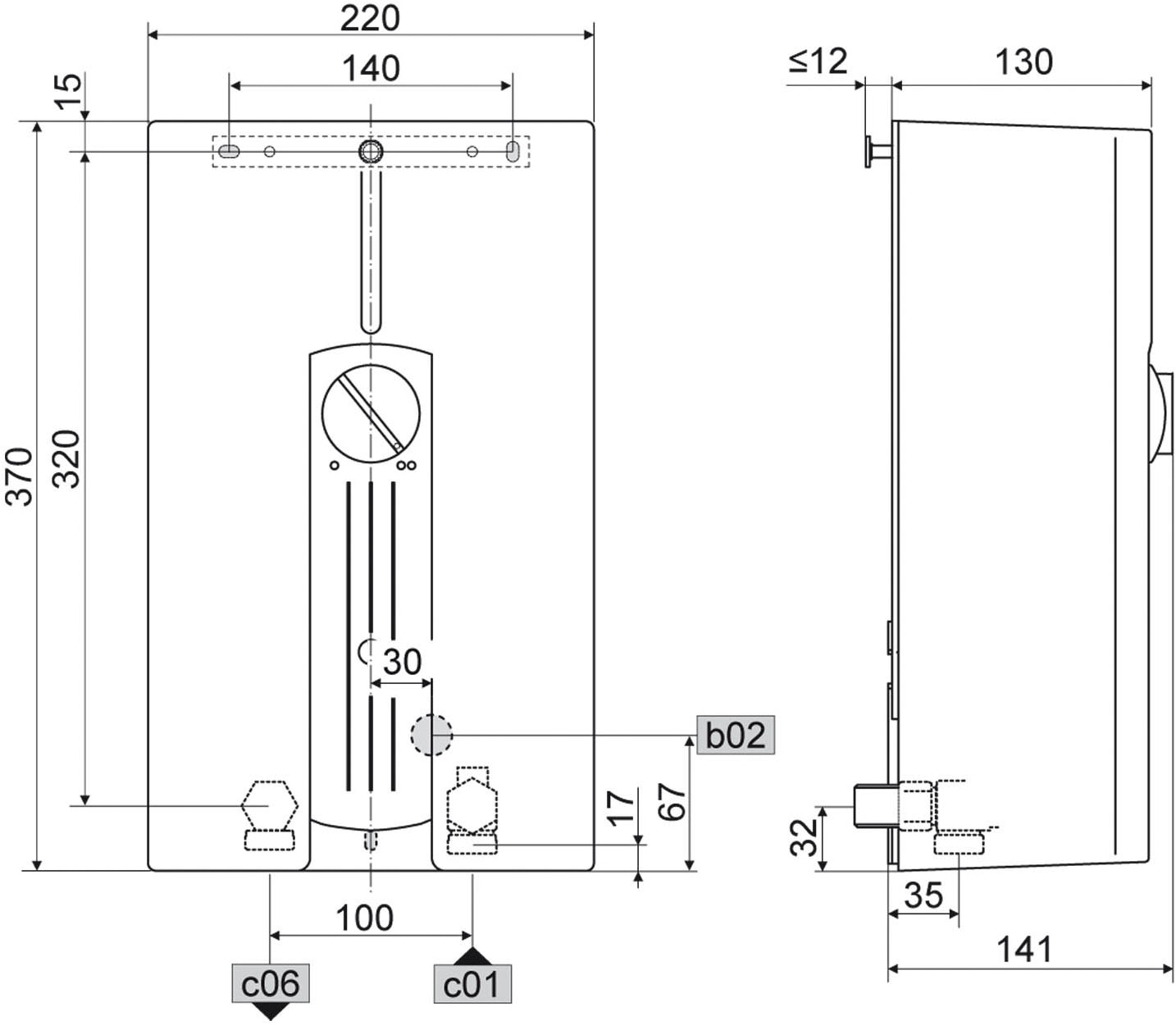 STIEBEL ELTRON Kompakt-Durchlauferhitzer »DHF 15 C«, für die Küche, Übertischmontage