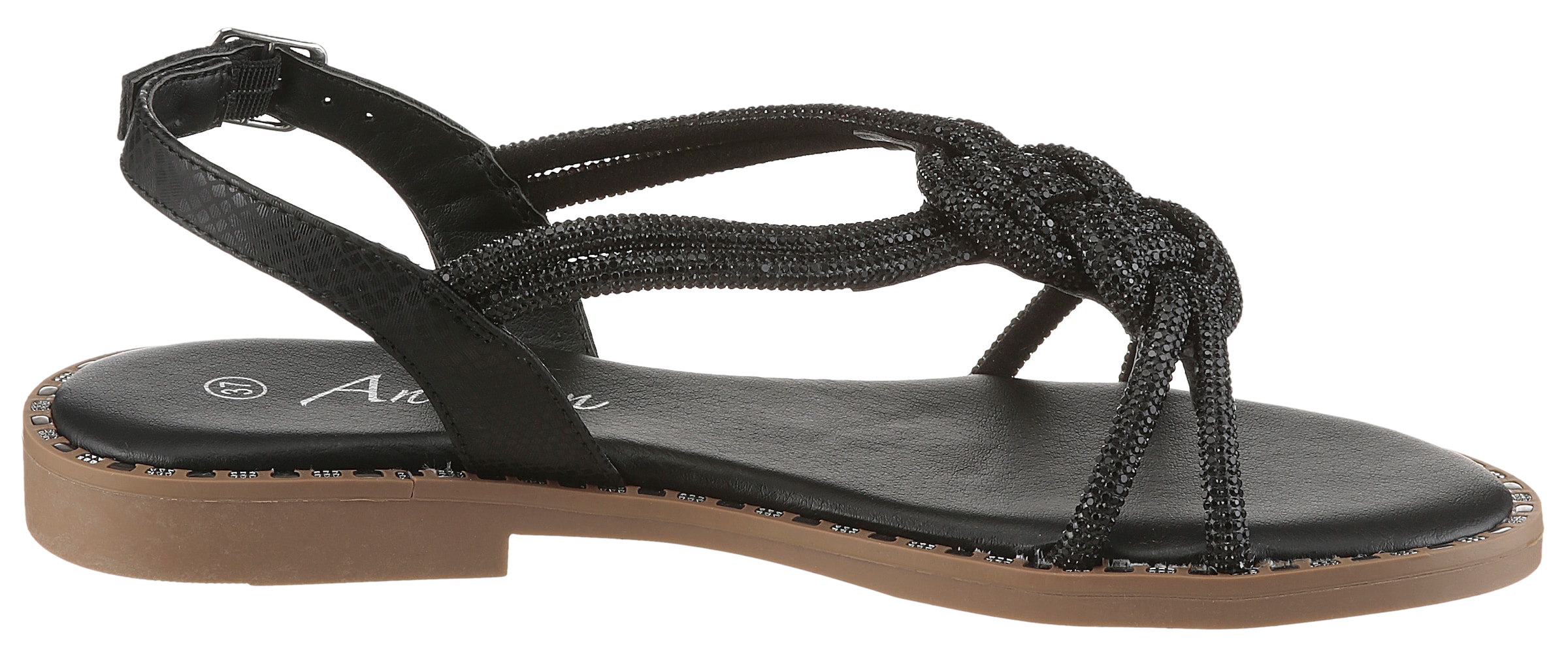 Aniston SHOES Sandale  Sommerschuh, Riemchensandale mit Glitzerdetails - NEUE KOLLEKTION