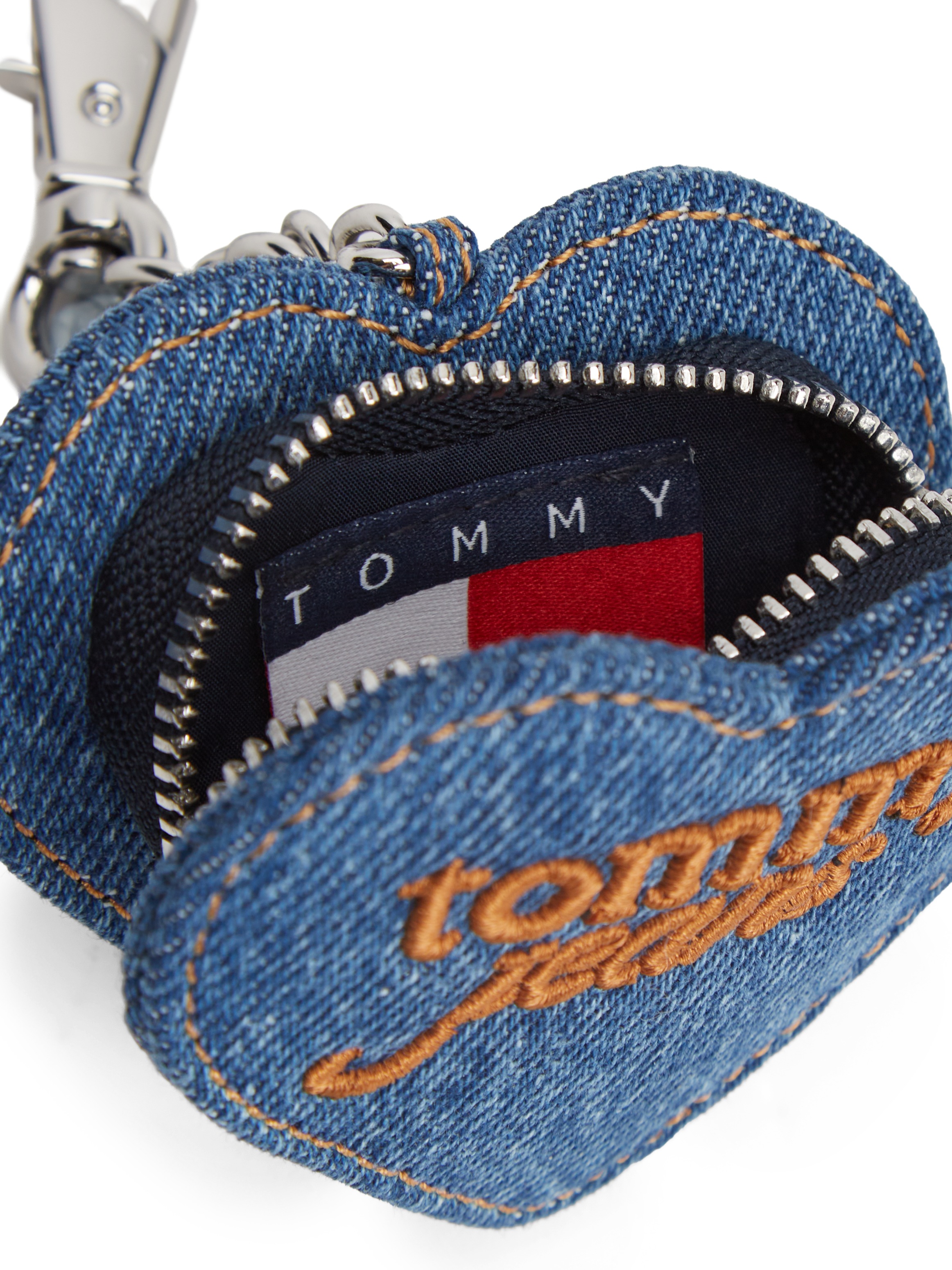 Tommy Jeans Geldbörse »TJW COOL DENIM HEART COIN PURSE« , Damen Mini Geldbeutel, Portmonnaie mit Reißverschluss