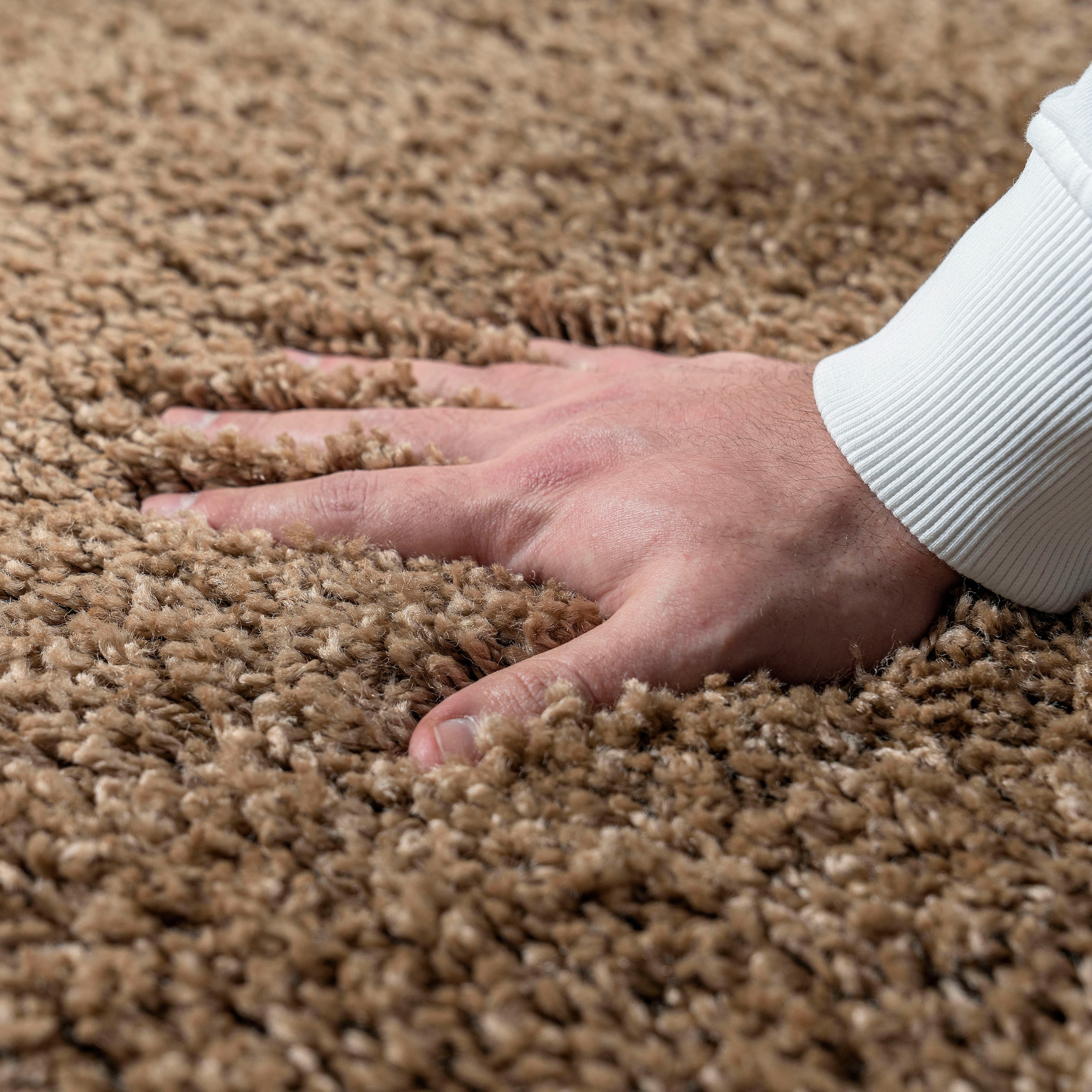 my home Teppich »Viva rund« rund 45 mm Höhe Uni-Farben, einfarbig, besonders weich und kuschelig, Wohnzimmer