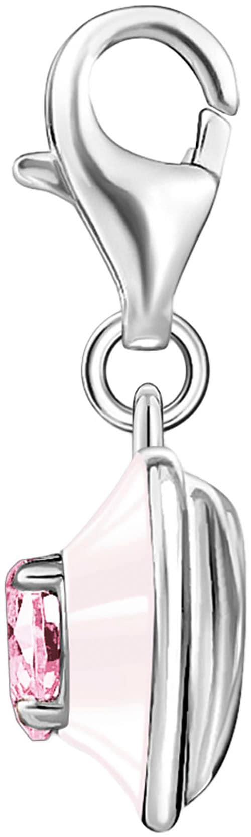 THOMAS SABO Charm Herz »rosa, 1915-041-9«, mit Zirkonia (synth.)