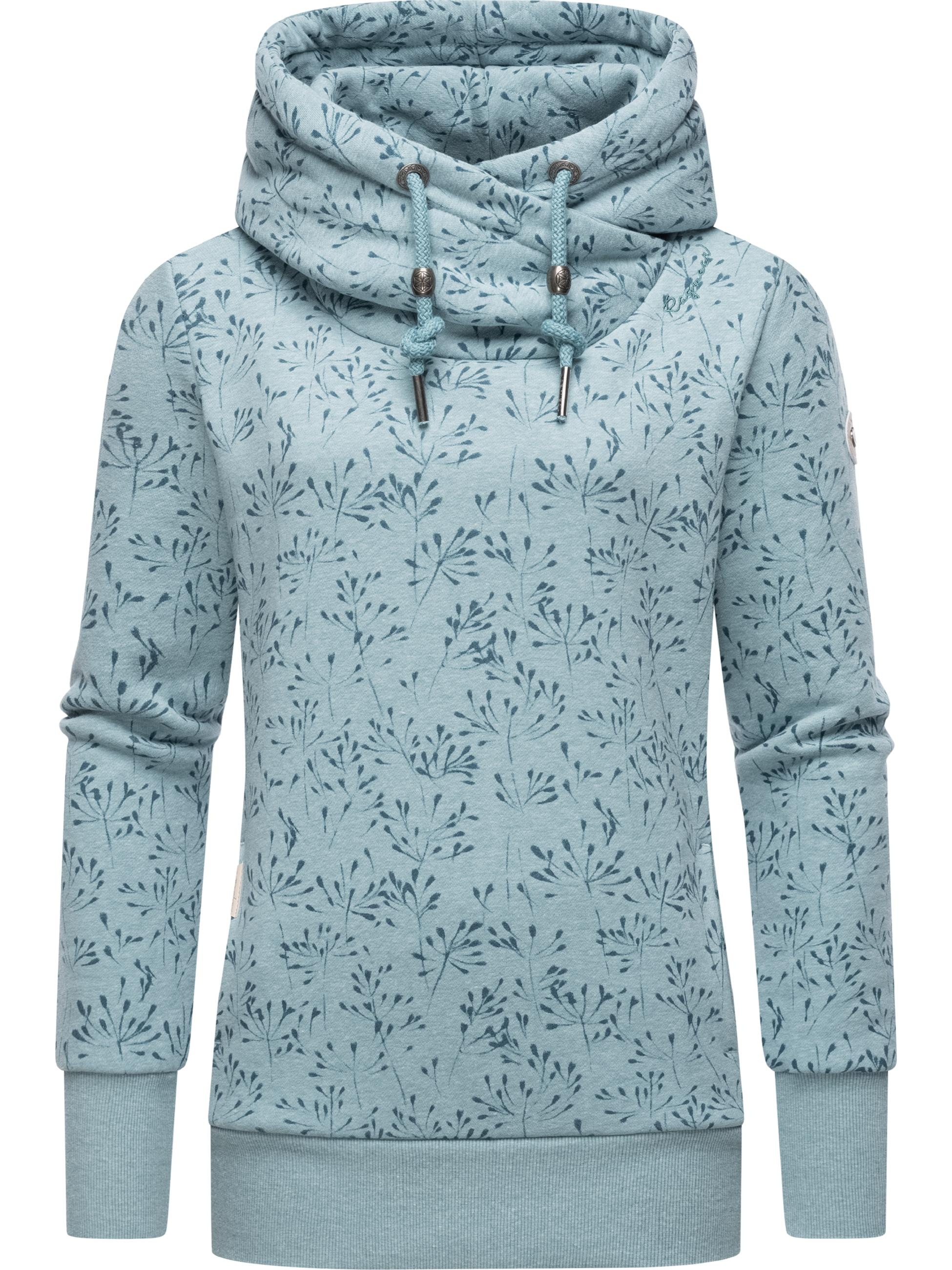 Ragwear Hoodie »Hoodie Gripy Flowery«, modischer Kapuzenpullover mit hohem Kragen