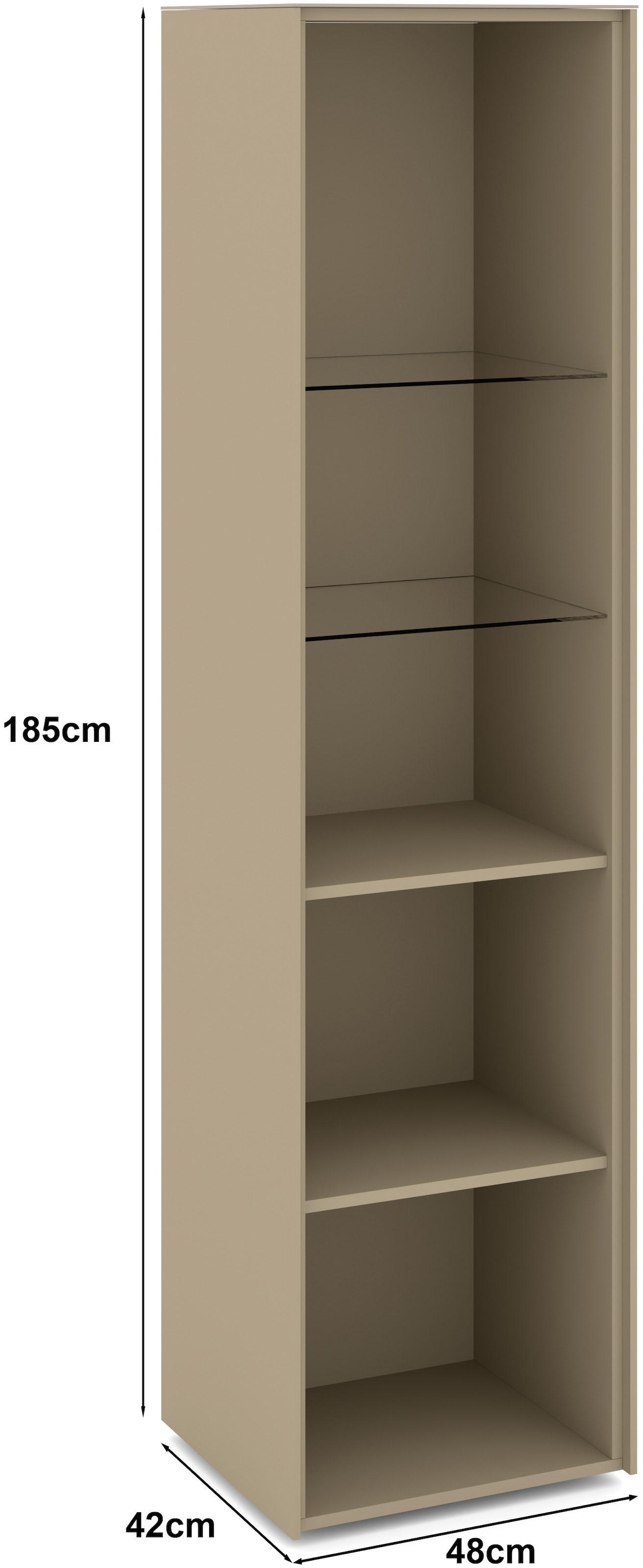 set one by Musterring Standvitrine »Reno« 1 Stk. tlg. Mit Gleitern und in verschiedenen Farben erhältlich