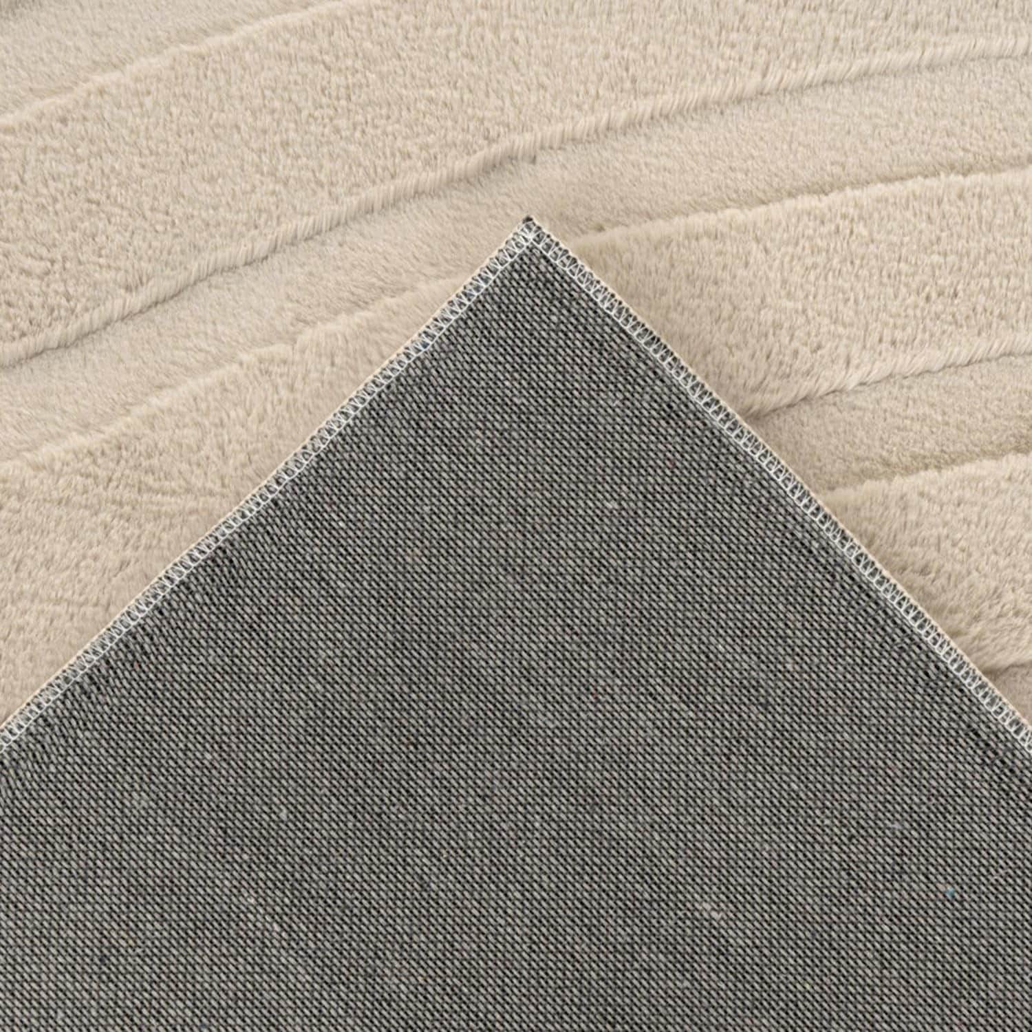 Carpet City Teppich »WAVES 503« rechteckig 12 mm Höhe Kurzflor, Hochtief-Muster/ 3D-Effekt, Uni, Wohnzimmer, Schlafzimmer