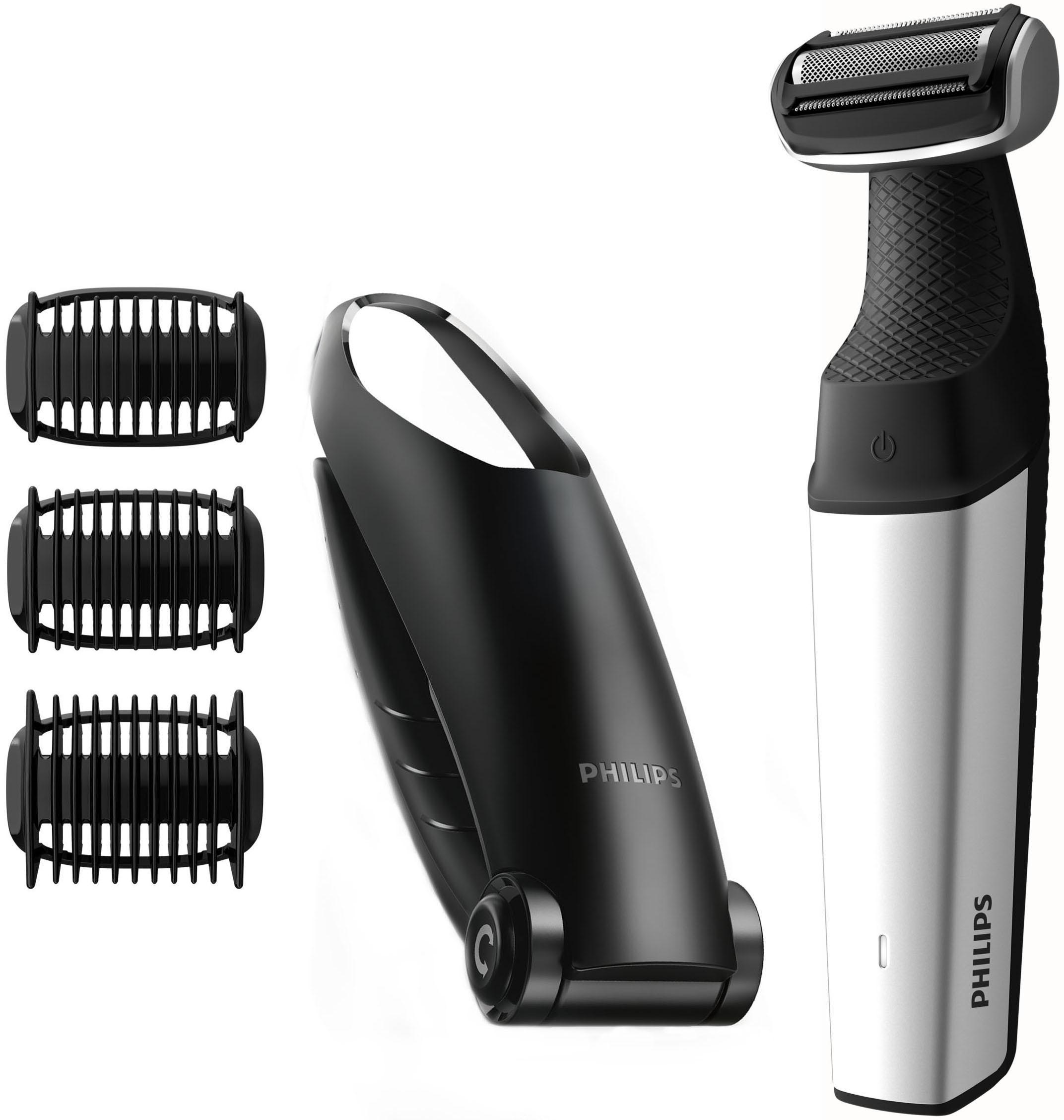 Philips Elektrokörperrasierer »Series 5000 BG5020/15«, 3 St. Aufsätze, Langhaartrimmer, Bodygroom mit 3 Trimmaufsätzen