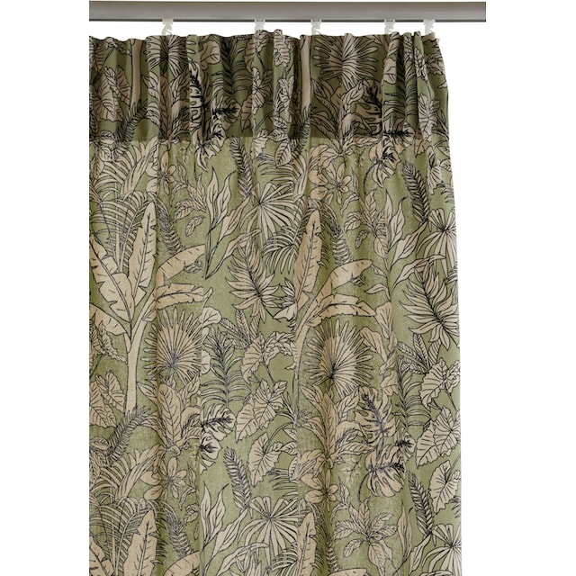 COUCH♥ Vorhang »Palmös«, (1 St.), blickdicht, Bio-Baumwolle, bedruckt,  floral, gewebt, verschiedene Größen online bei OTTO