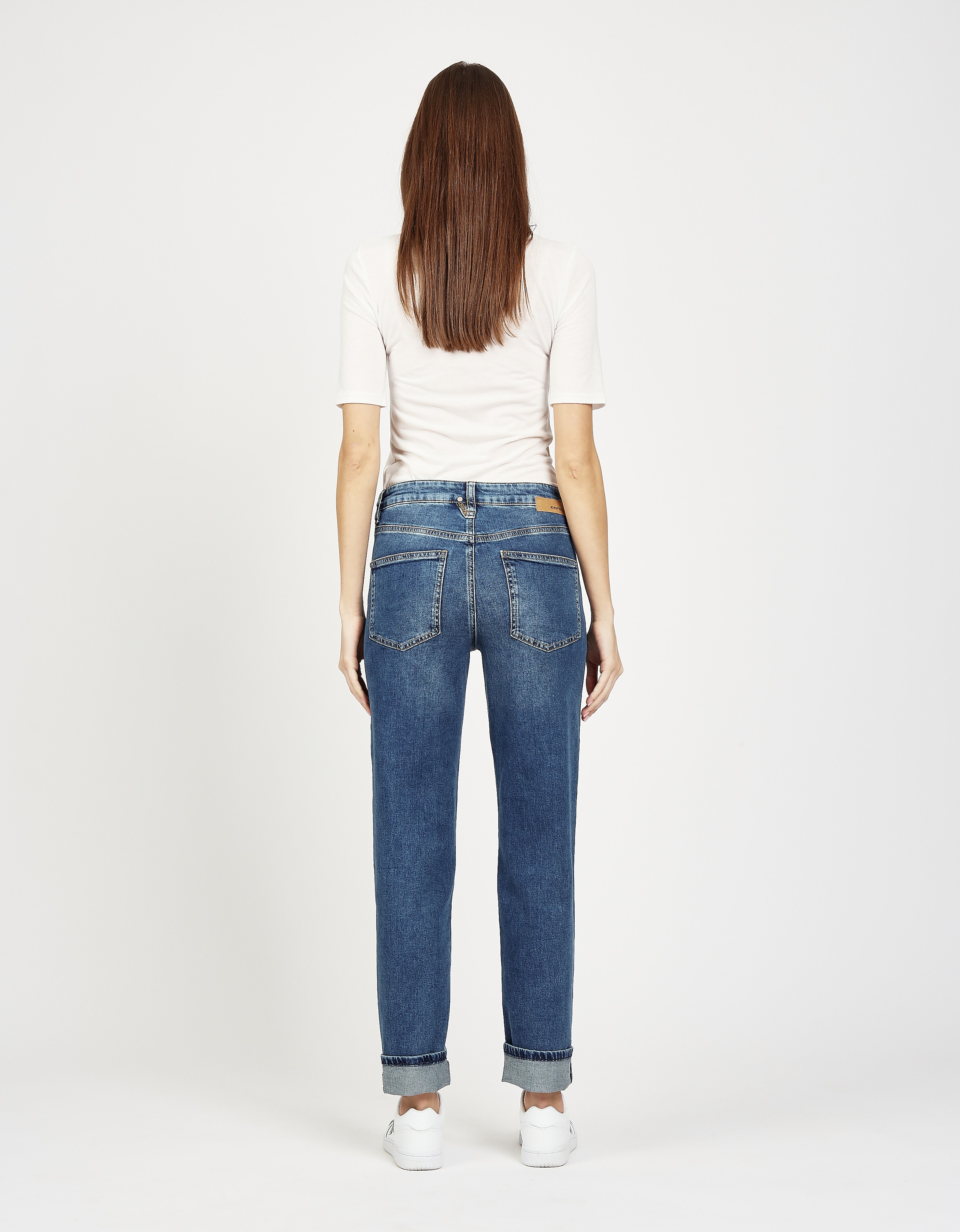 GANG Straight-Jeans »94SOLEY«, exklusives Design ohne Turn-up am Beinabschluss