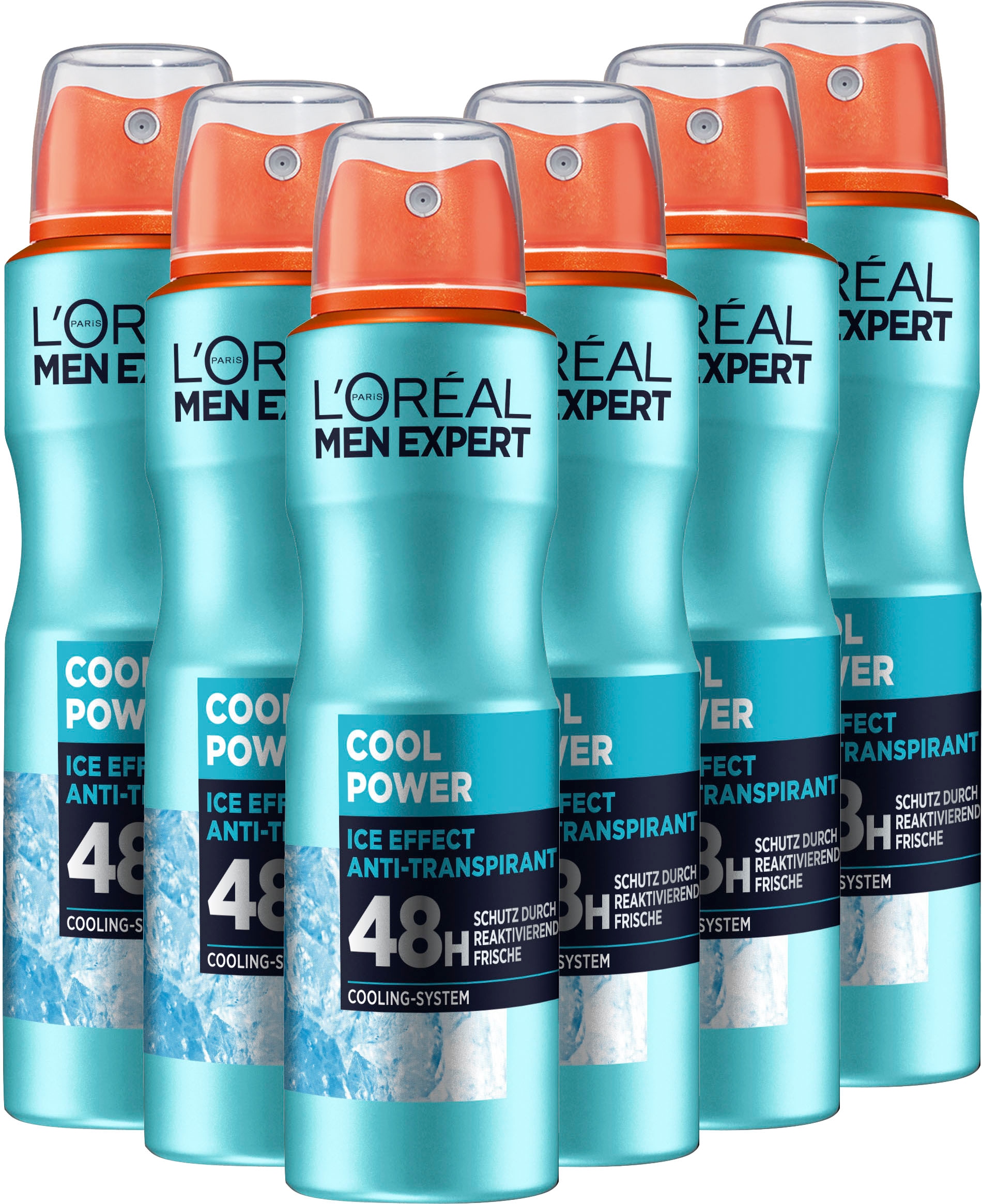 Deo-Spray »Deo Spray Cool Power 48h«, (Packung, 6 tlg.)