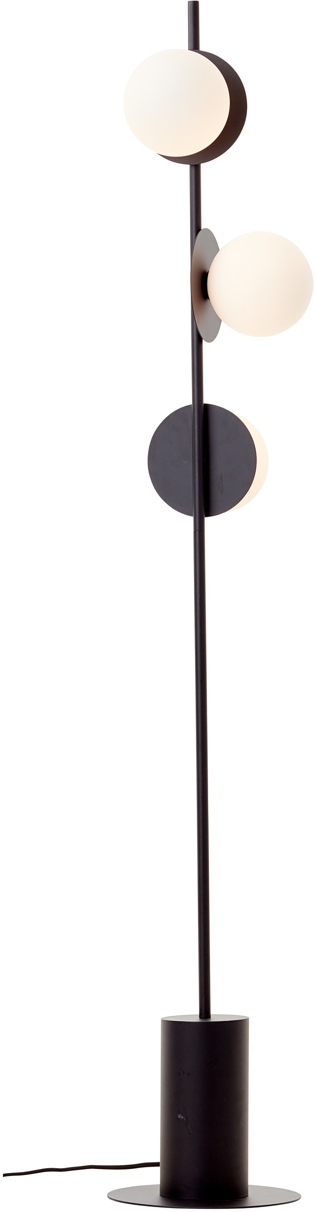 Places of Style Stehlampe »Tennessee«, 3 flammig, Leuchtmittel G9 | ohne Leuchtmittel, 3 x G9, max. 10W, schwarz/weiß