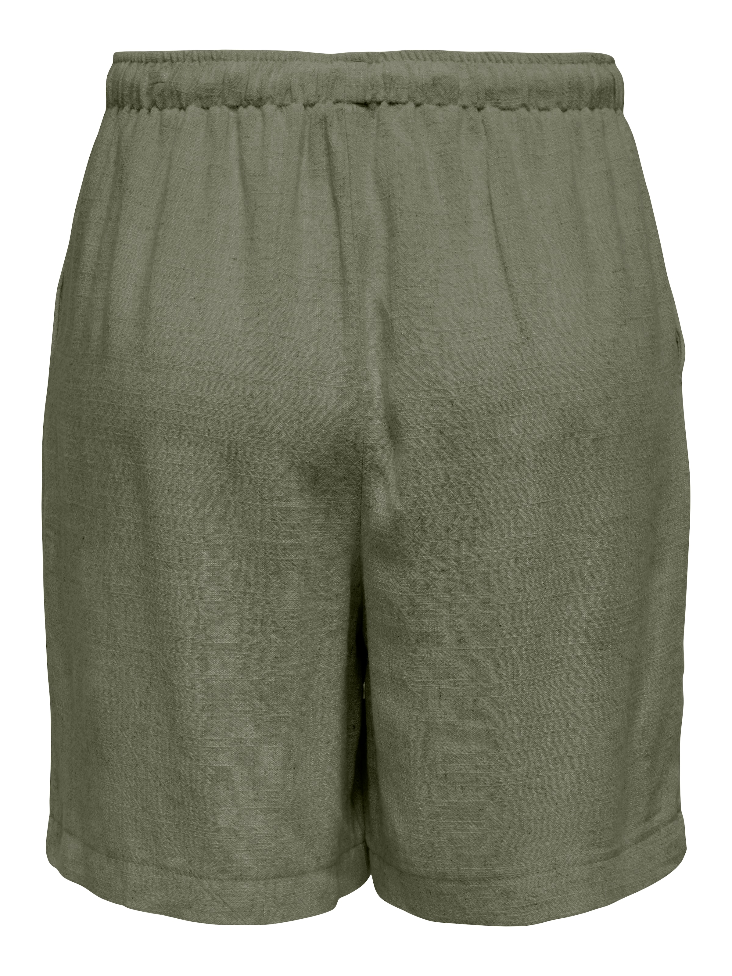 ONLY Shorts »ONLSIESTA MW PULL-UP LINEN BL SHORTS OS«, mit Leinen