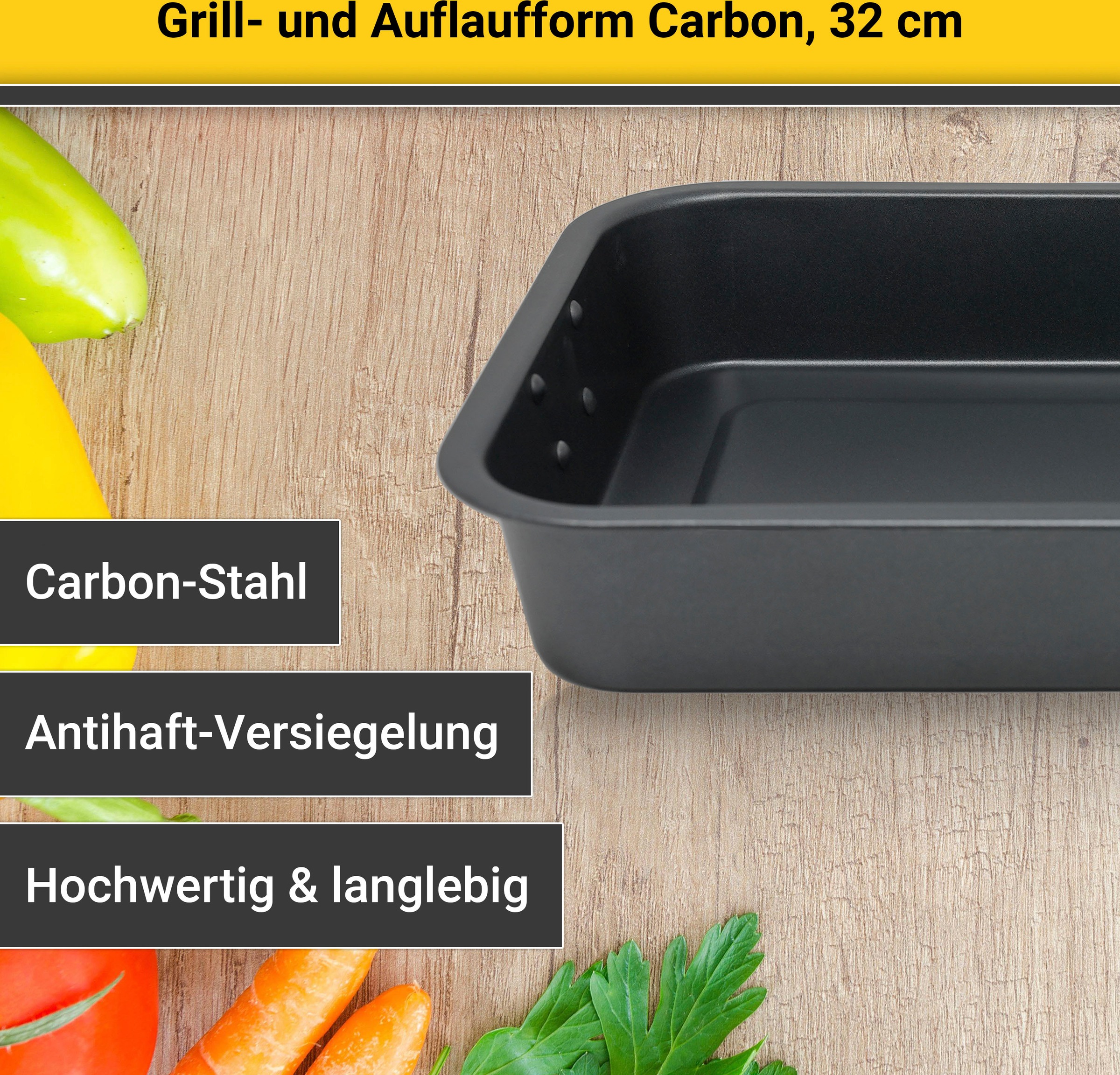 Krüger Auflaufform »Paris«, Stahl, 4,5 Liter