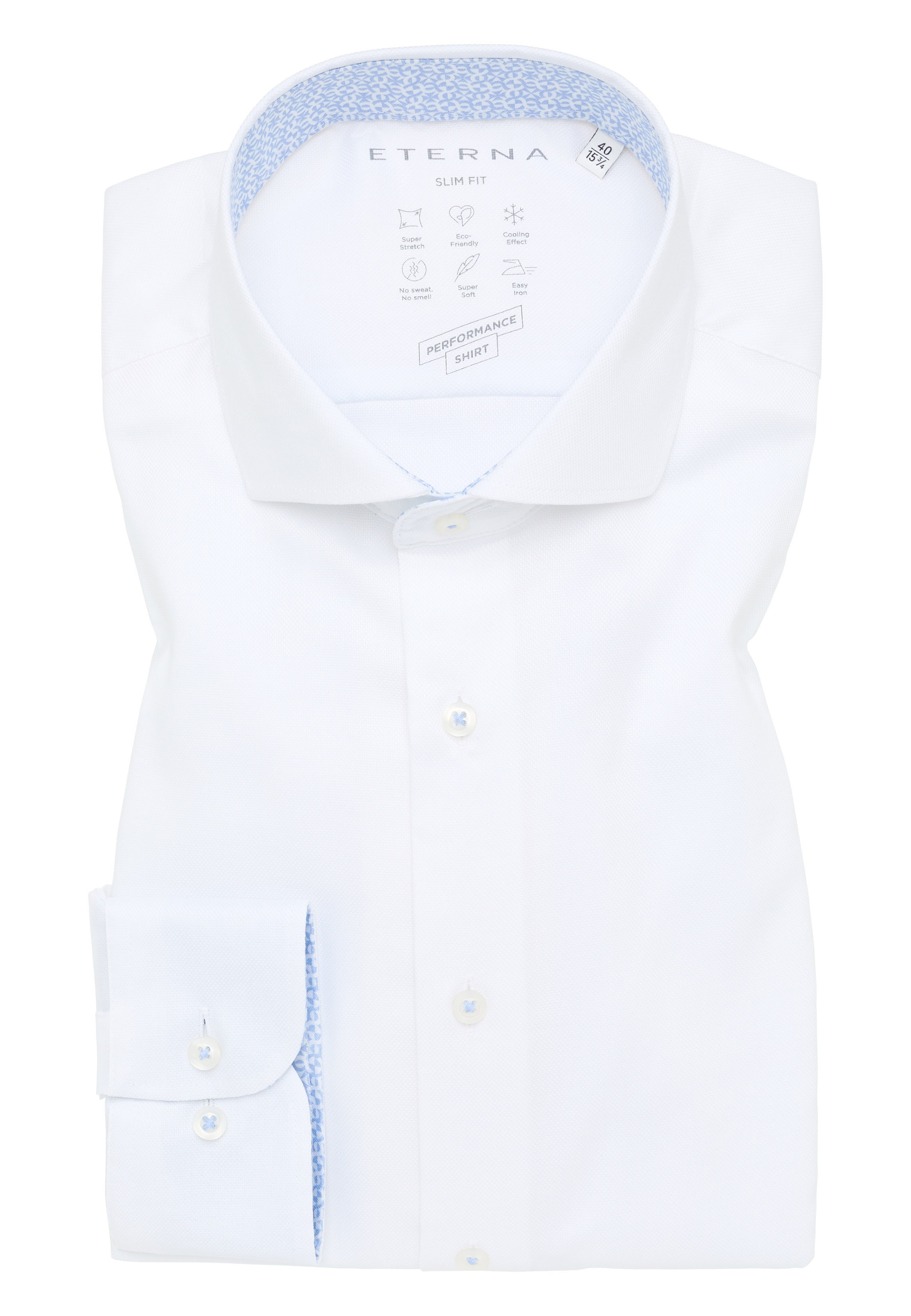 Eterna Langarmhemd »SLIM FIT«, EASY IRON (bügelleicht)