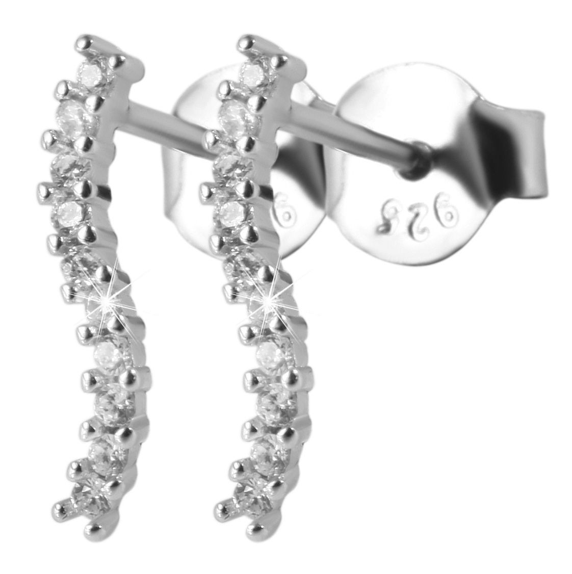 Adelia´s Paar Ohrstecker »Damen Ohrringe ¿ Ohrstecker aus 925 Silber mit Zirkonia«