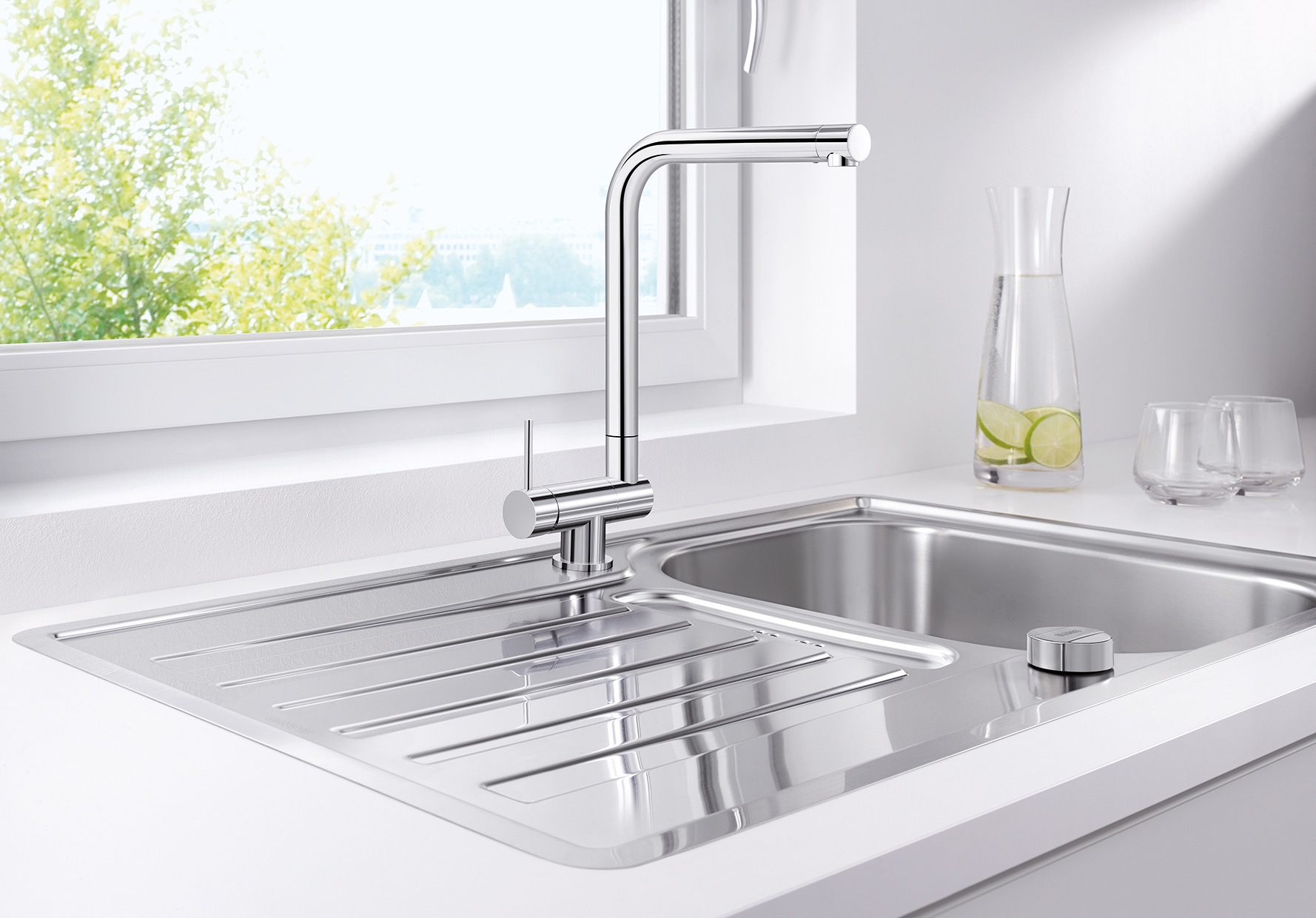 Blanco Küchenarmatur »LARESSA-F Hebel links« klappbare Vorfensterarmatur