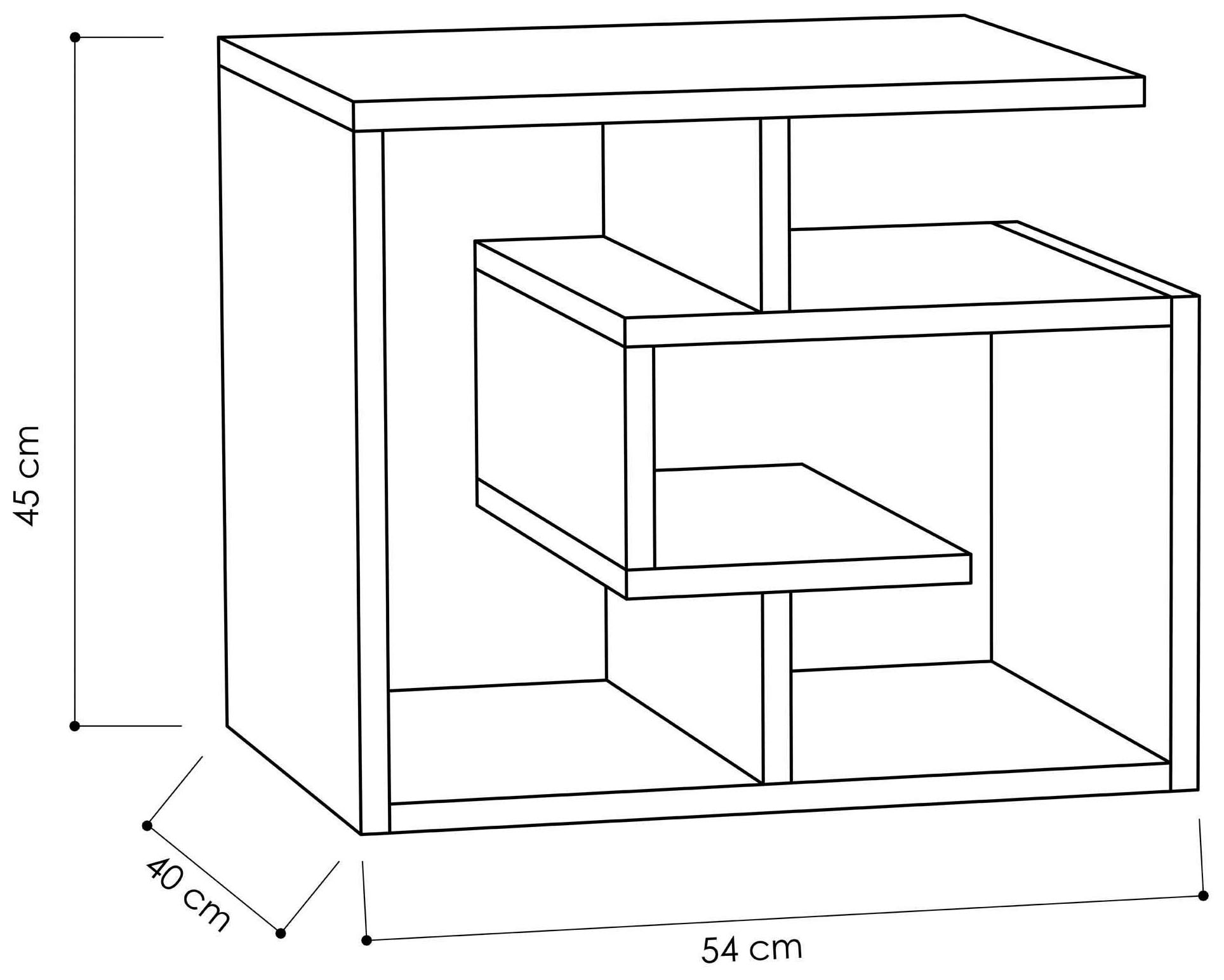 Decortie Beistelltisch »LABIRENT COUCHTISCH« Packung, 1 Stk. tlg. Leichte Montage, Lagerung, Platzsparend