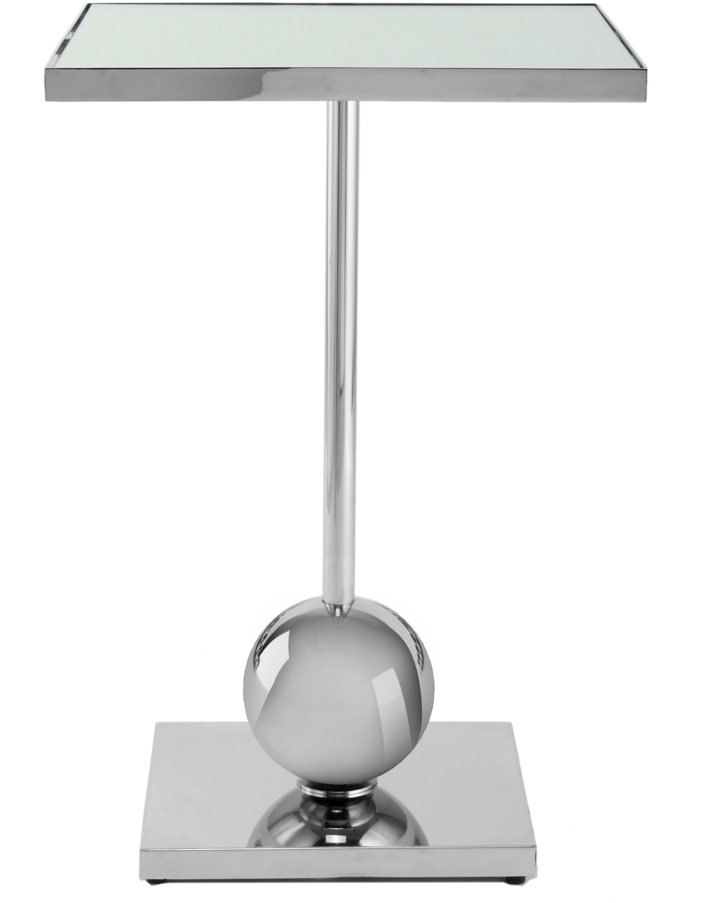 Kayoom Beistelltisch »Leva 125, Ablagefläche für Deko, Edelstahlgestell, Spiegelglasplatte«, (1 St.), modern, stabil, edel, modern, Edelstahlgestell