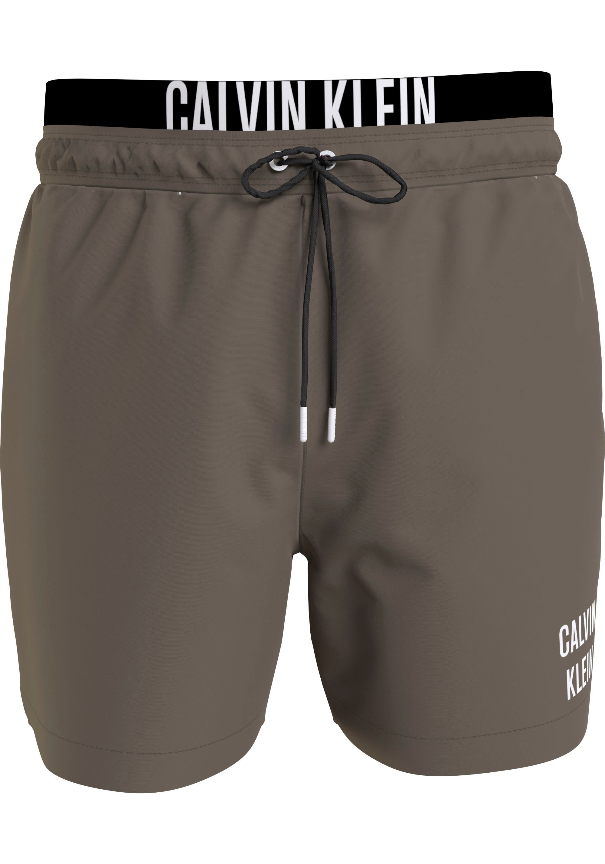 Calvin Klein Swimwear Badeshorts, mit farblich abgesetztem Doppelbund & Logoschriftzug kaufen