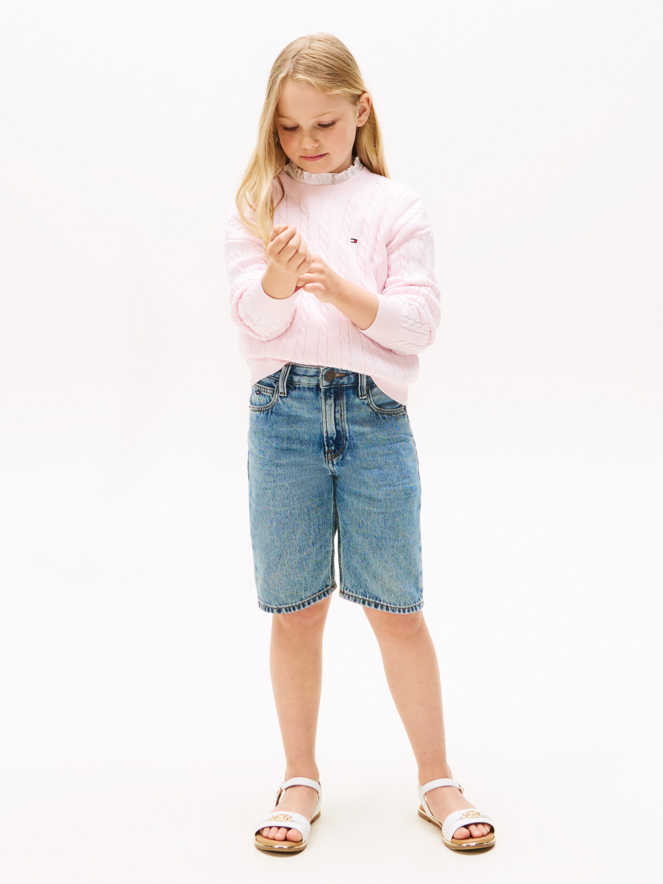 Tommy Hilfiger Strickpullover »CABLE SWEATER«, für Kinder bis 16 Jahre, mit Zopfmuster