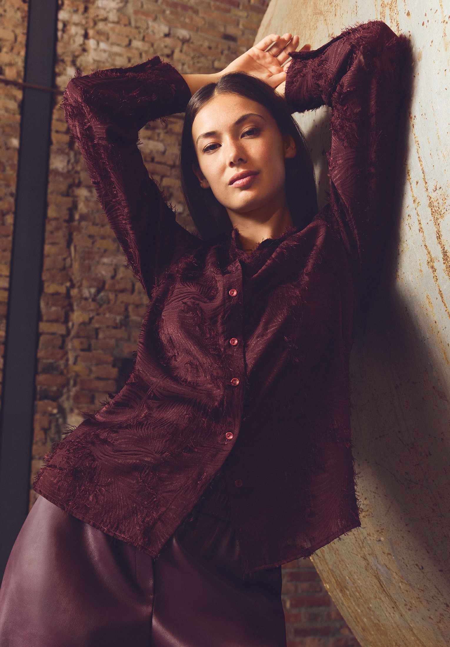 Betty&Co Hemdbluse »Hemdbluse mit Struktur«