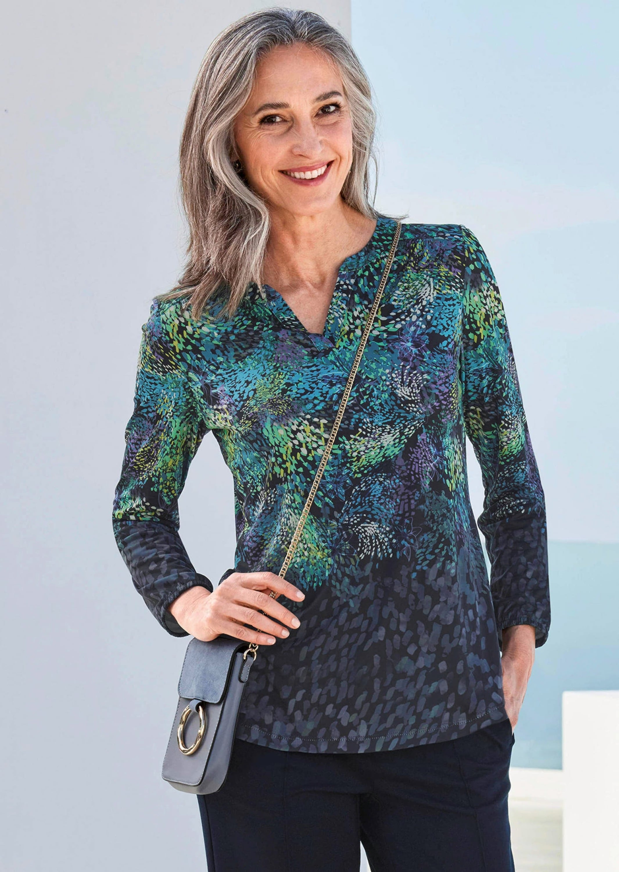 GOLDNER Tunika »Tunikabluse mit Druck«