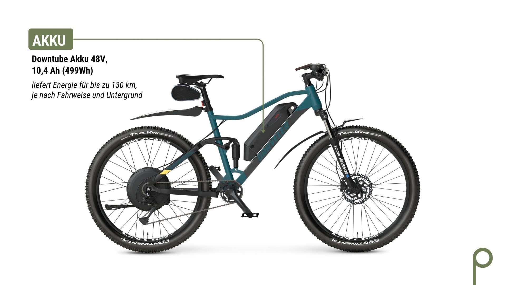 Prophete E-Bike »Graveler«, 9 Gang, Shimano, Alivio, Heckmotor 250 W, Pedelec, Elektrofahrrad für Damen u. Herren, MTB