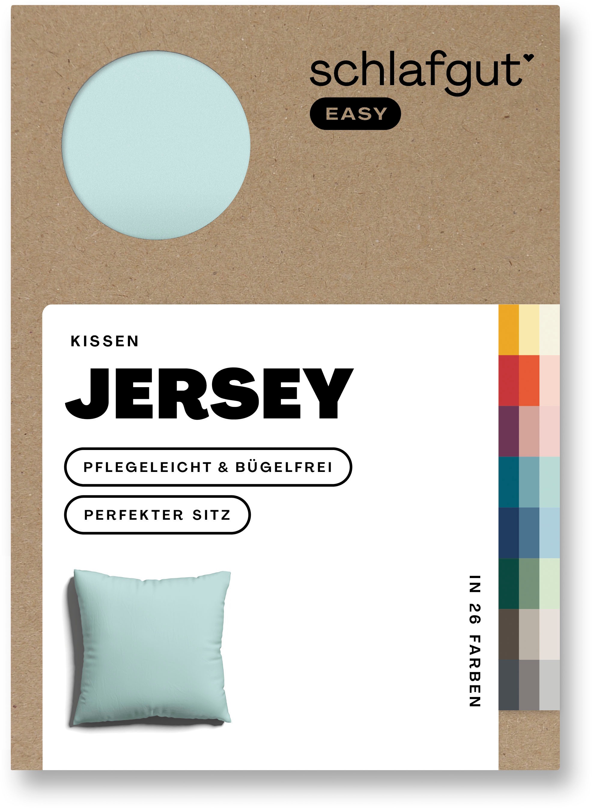 Schlafgut Kissenbezug »EASY Jersey«, (1 St.), Kissenhülle mit Reißverschluss, weich und saugfähig, Kissenbezug